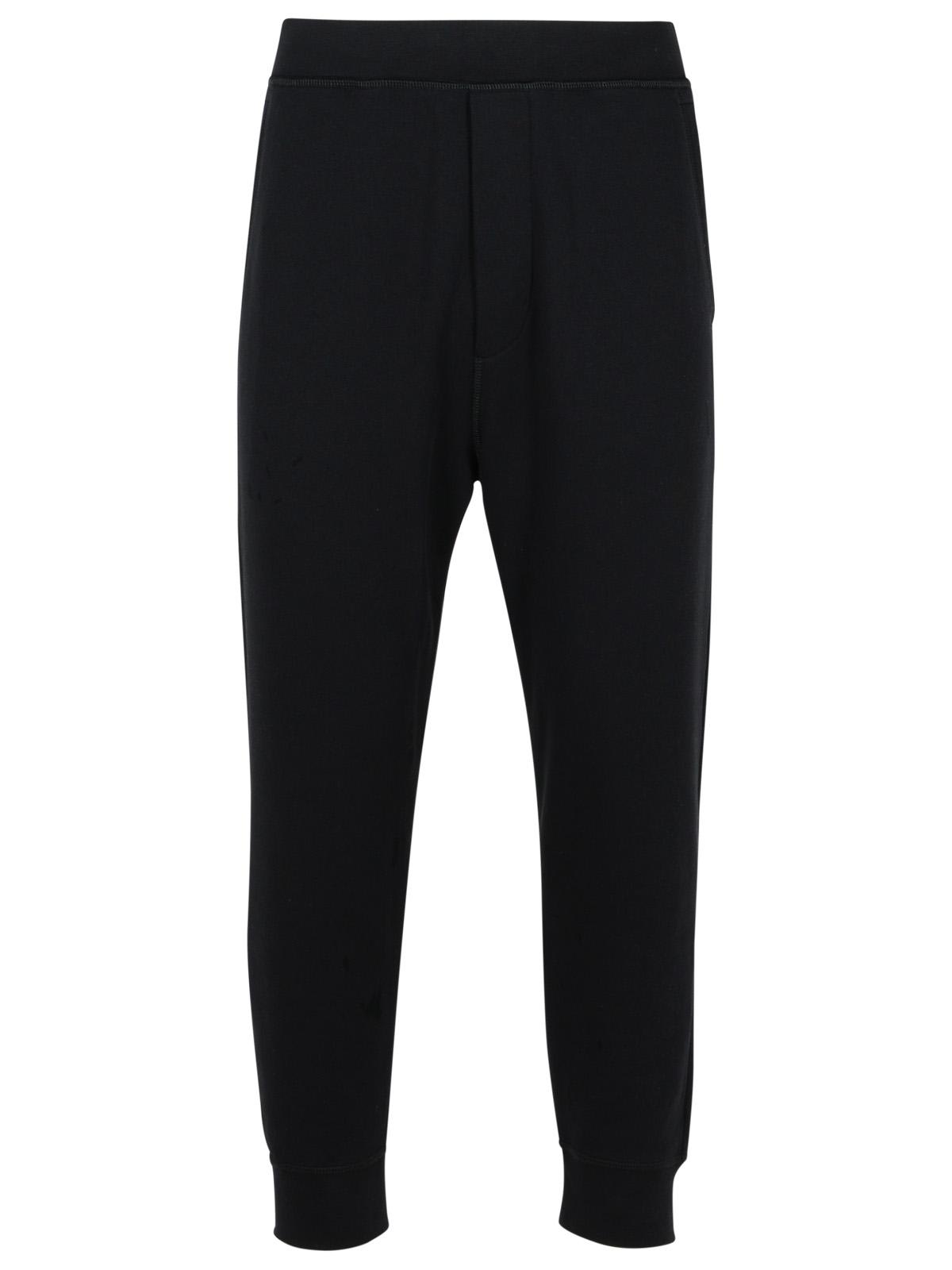 Relaxed Black Cotton Pants