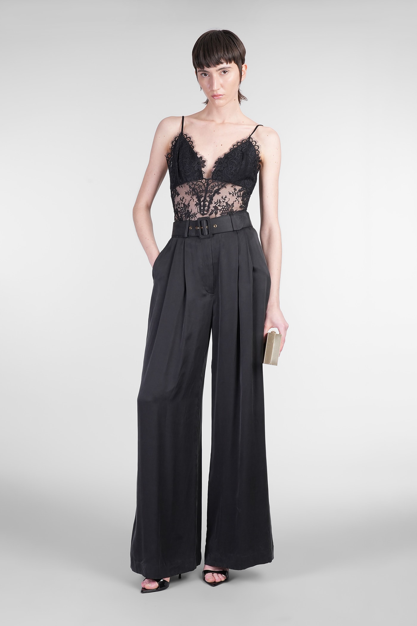 ZIMMERMANN BODY IN BLACK POLYAMIDE