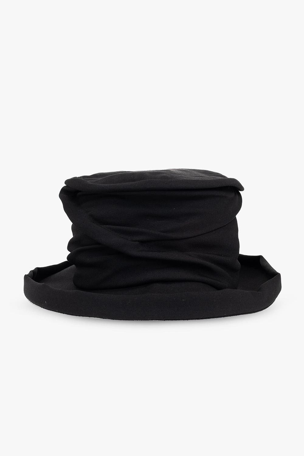 Picking Crochet Wool Gabardine Hat In Black