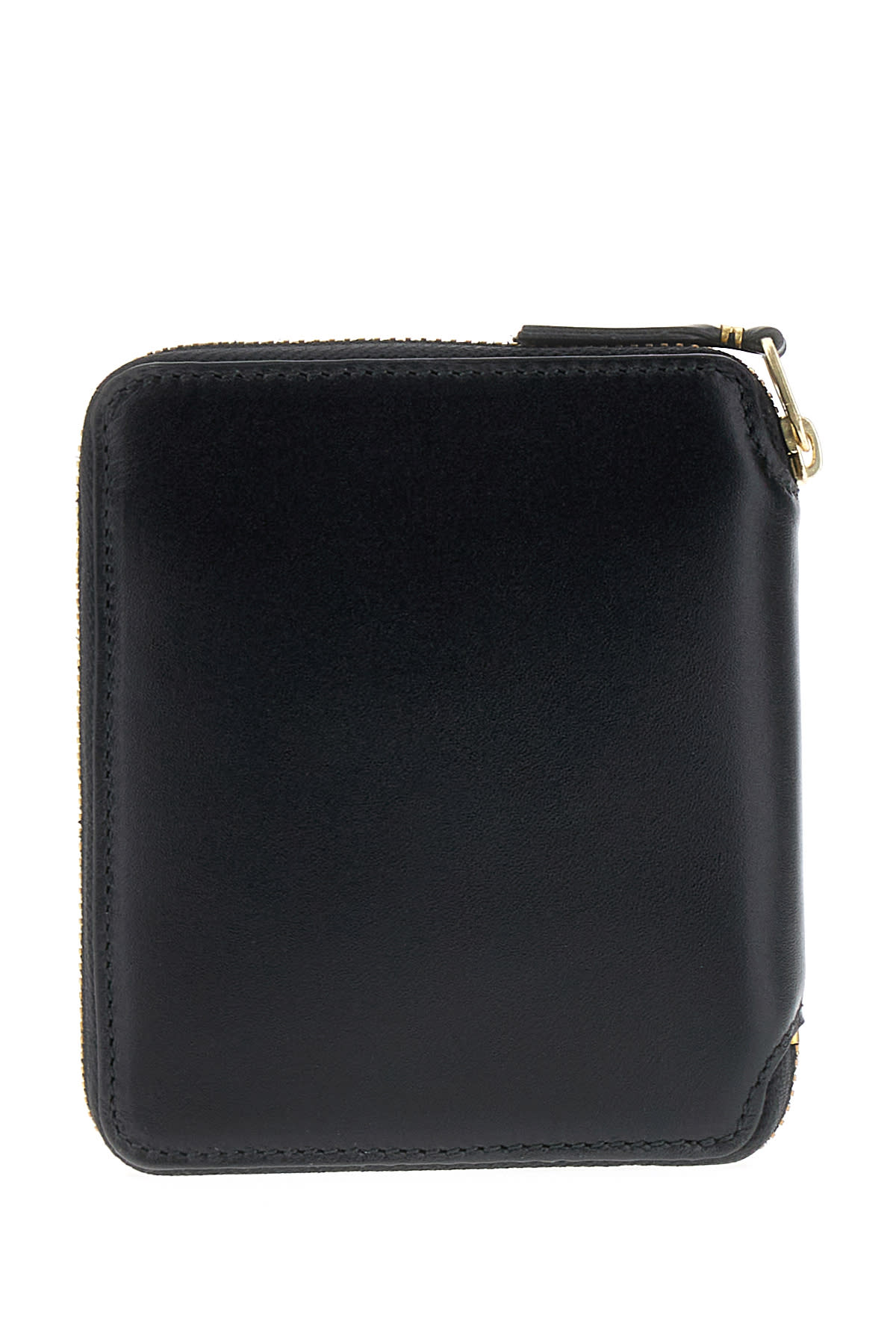 Comme Des Garçons Calfskin Compact Wallet Gold-tone Hardware In 1
