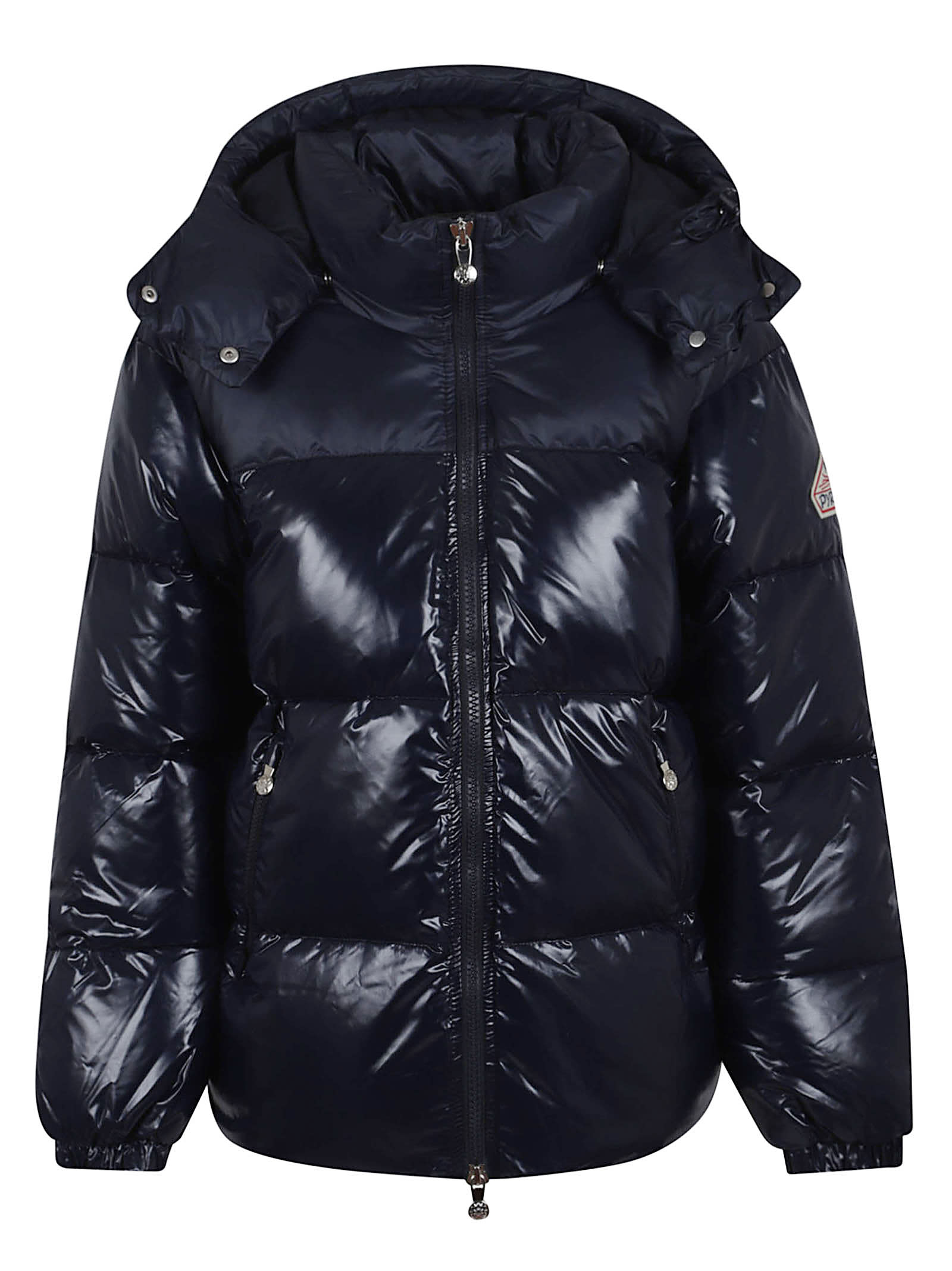Pyrenex Lively Long Hooded Quilted Jacket In Blue