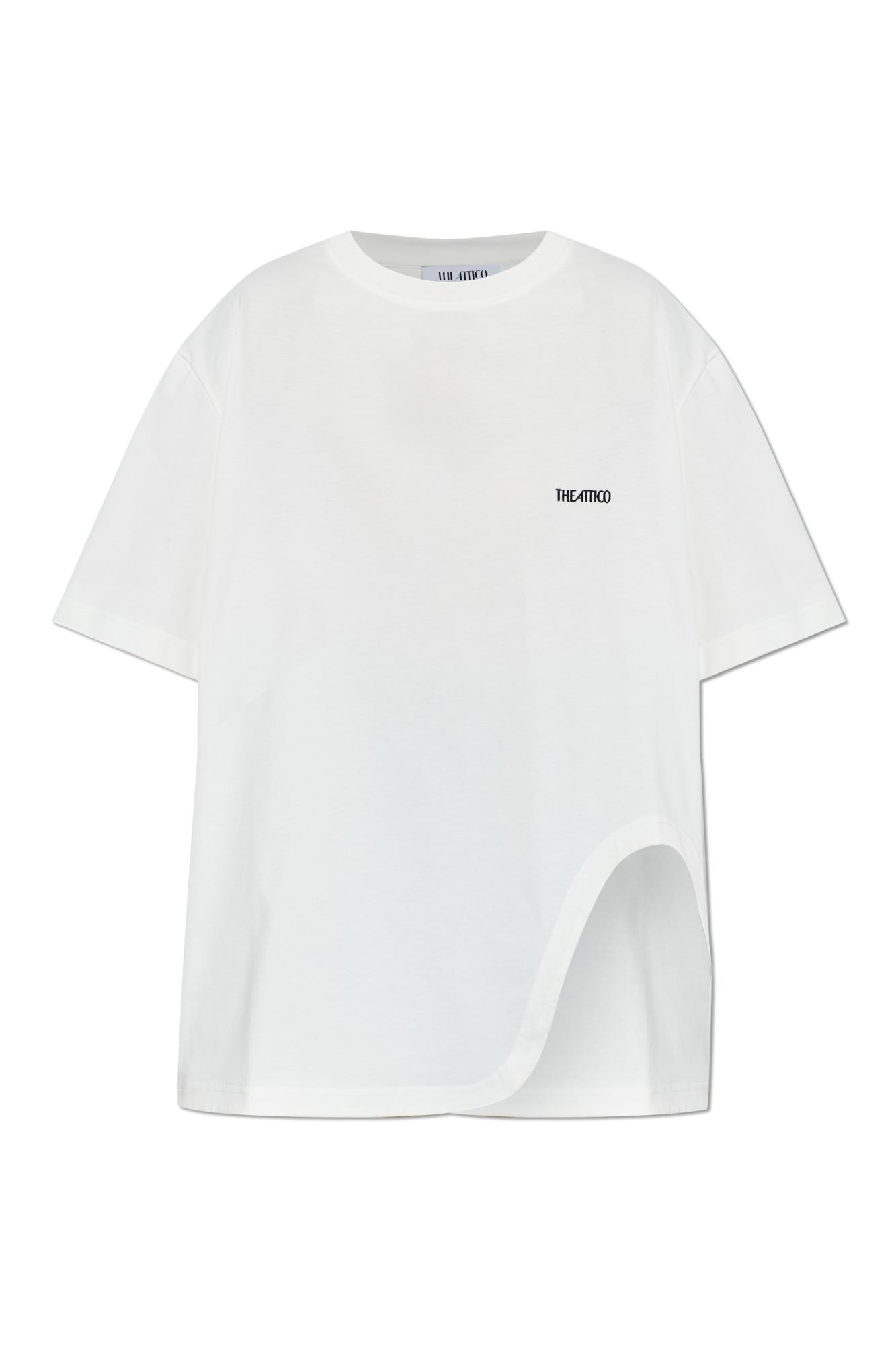 Attico The  T-shirt With Logo In White