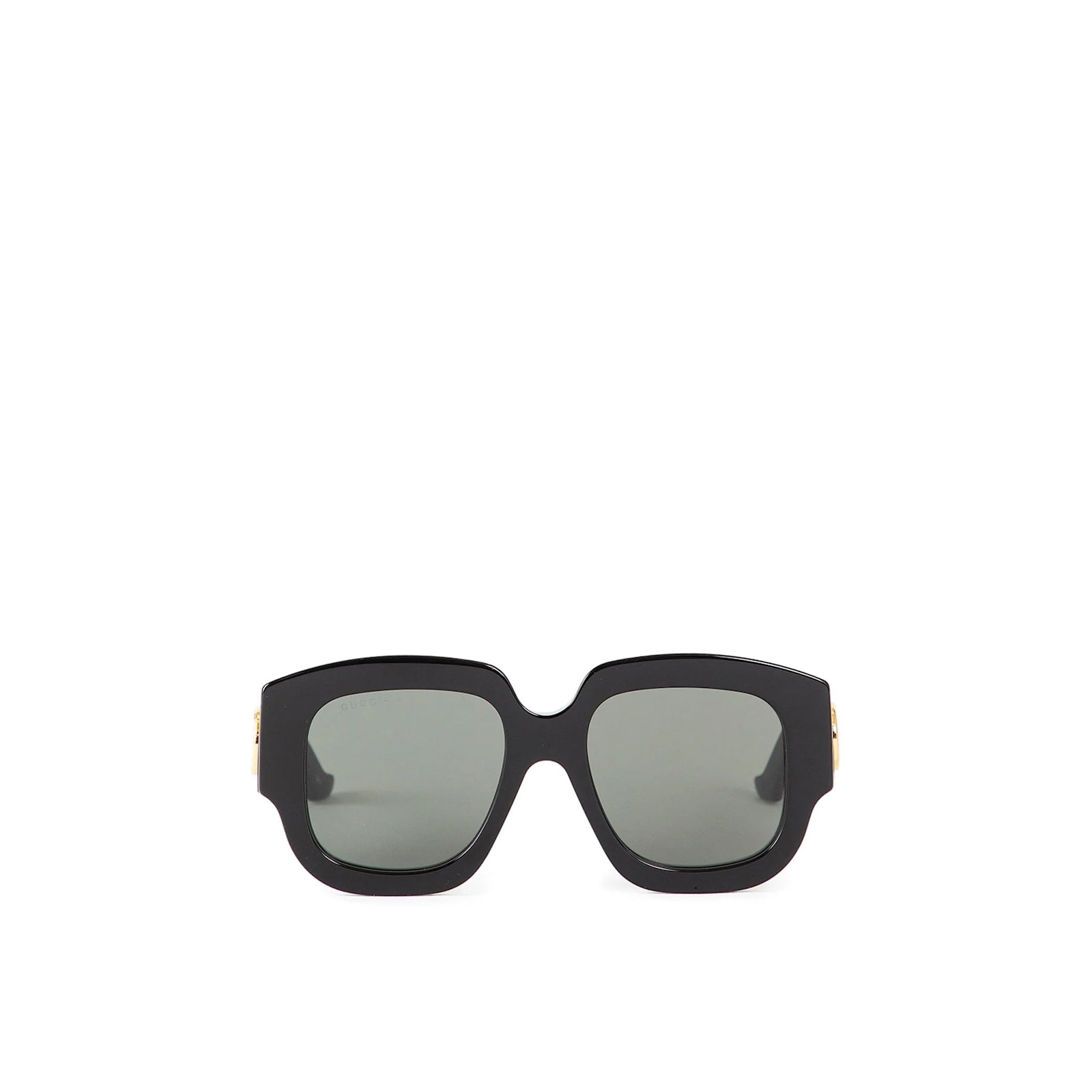 Gucci Oversized Frame Sunglasses With High-shine Finish In Black
