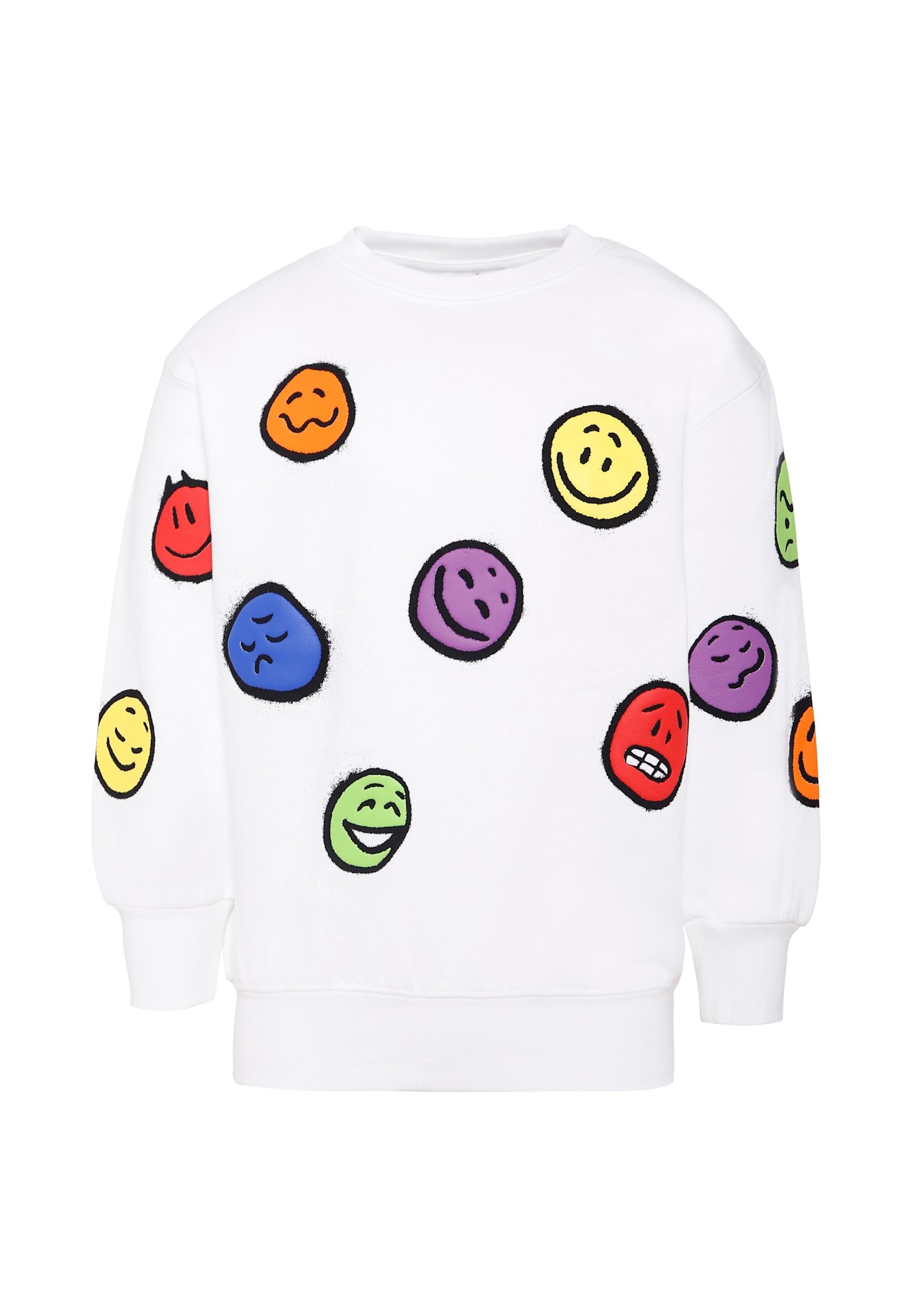 Molo Smiley-face Sweatshirt In White