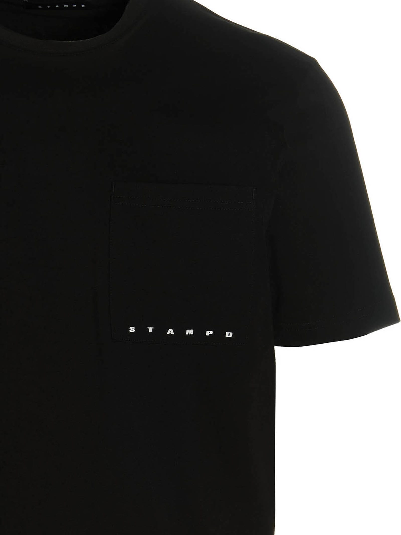 BLACK SQUARE LOGO TEE – Stampd