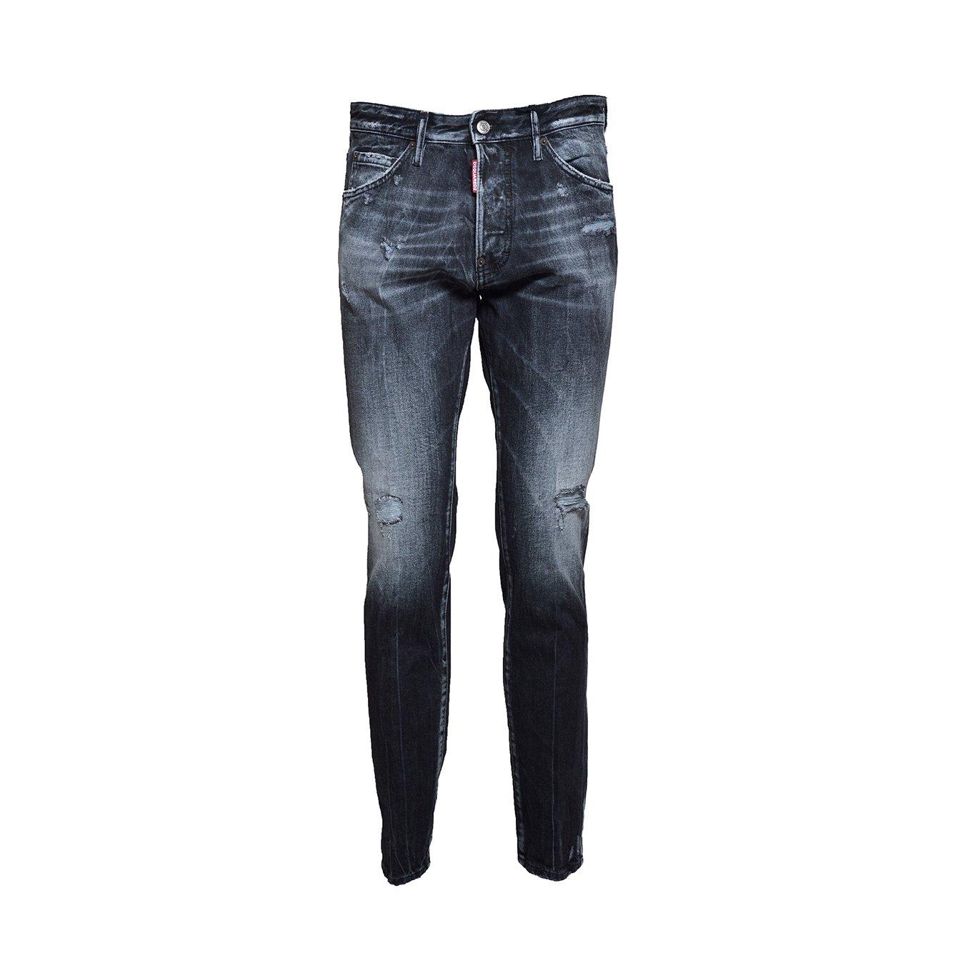 Shop Dsquared2 Cool Guy Distressed Slim-leg Jeans In Blue