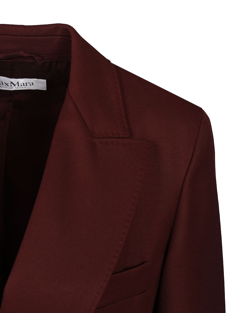 Max Mara Double-breasted Wool Blazer Jackets Bordeaux In Red