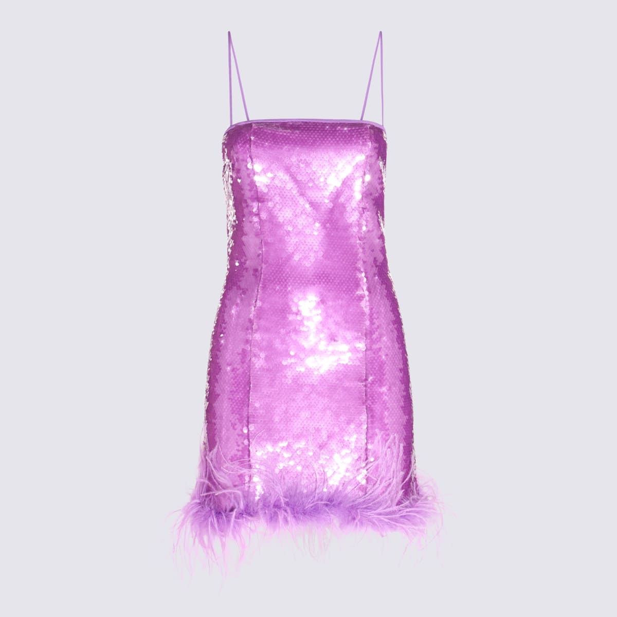 Shop Giuseppe Di Morabito Purple Paillettes And Plumetis Mini Dress
