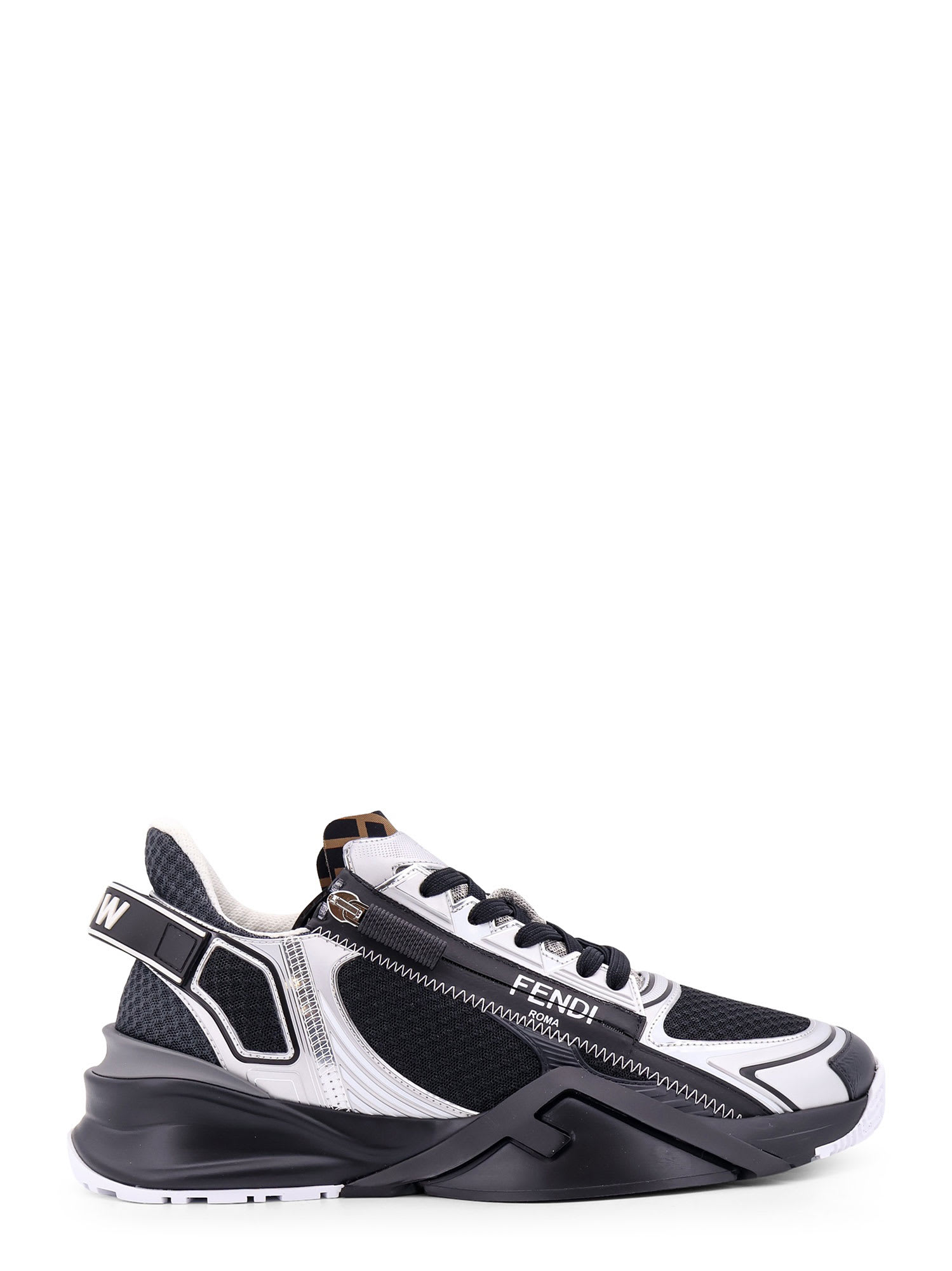 Shop Fendi Flow Sneakers In Grey