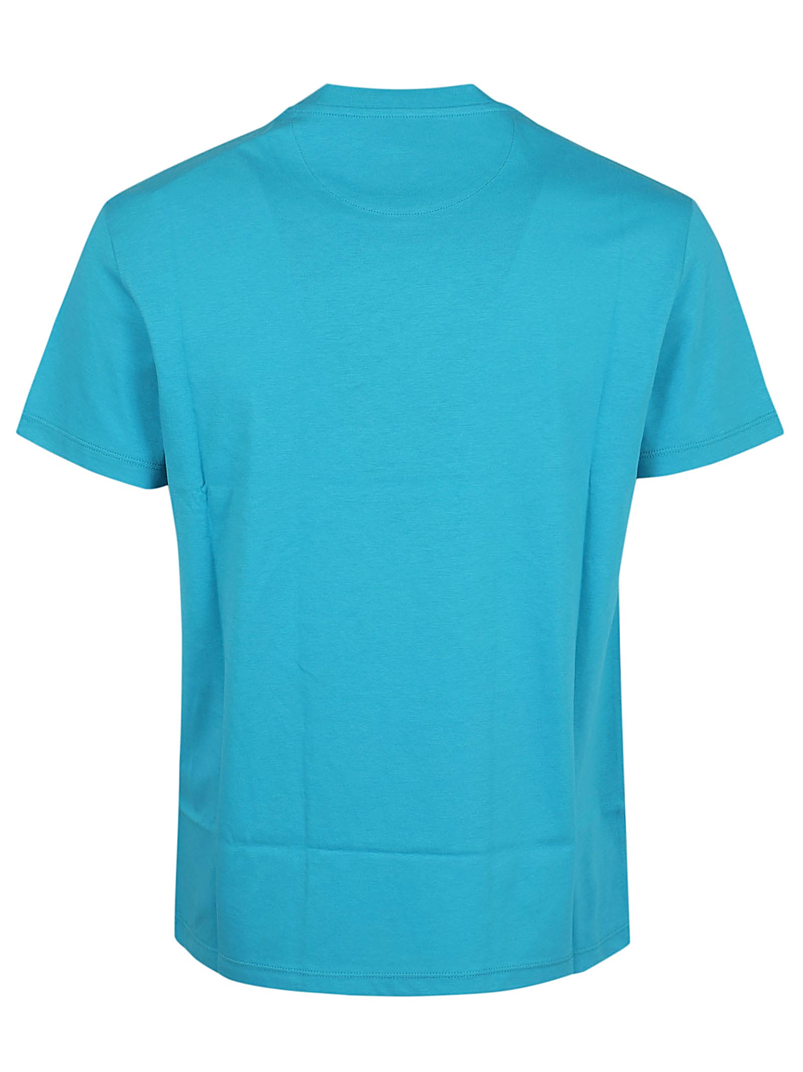 Shop Valentino T-shirt Jersey Print Vltn In Sky Blue