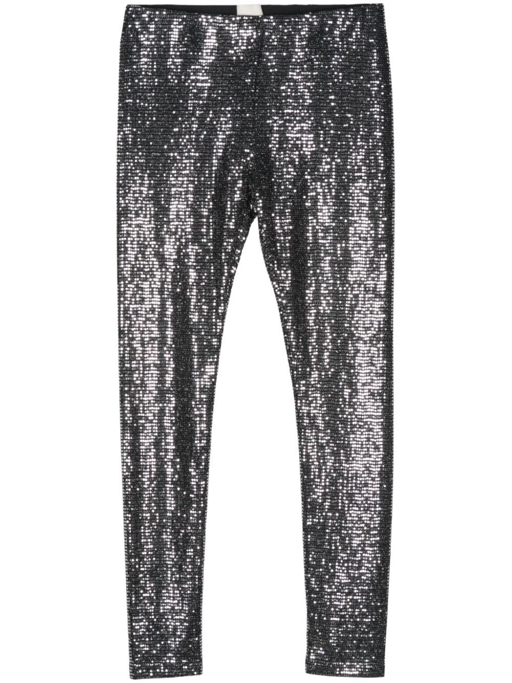 Shop Isabel Marant Stretch Embellished Trousers In Black