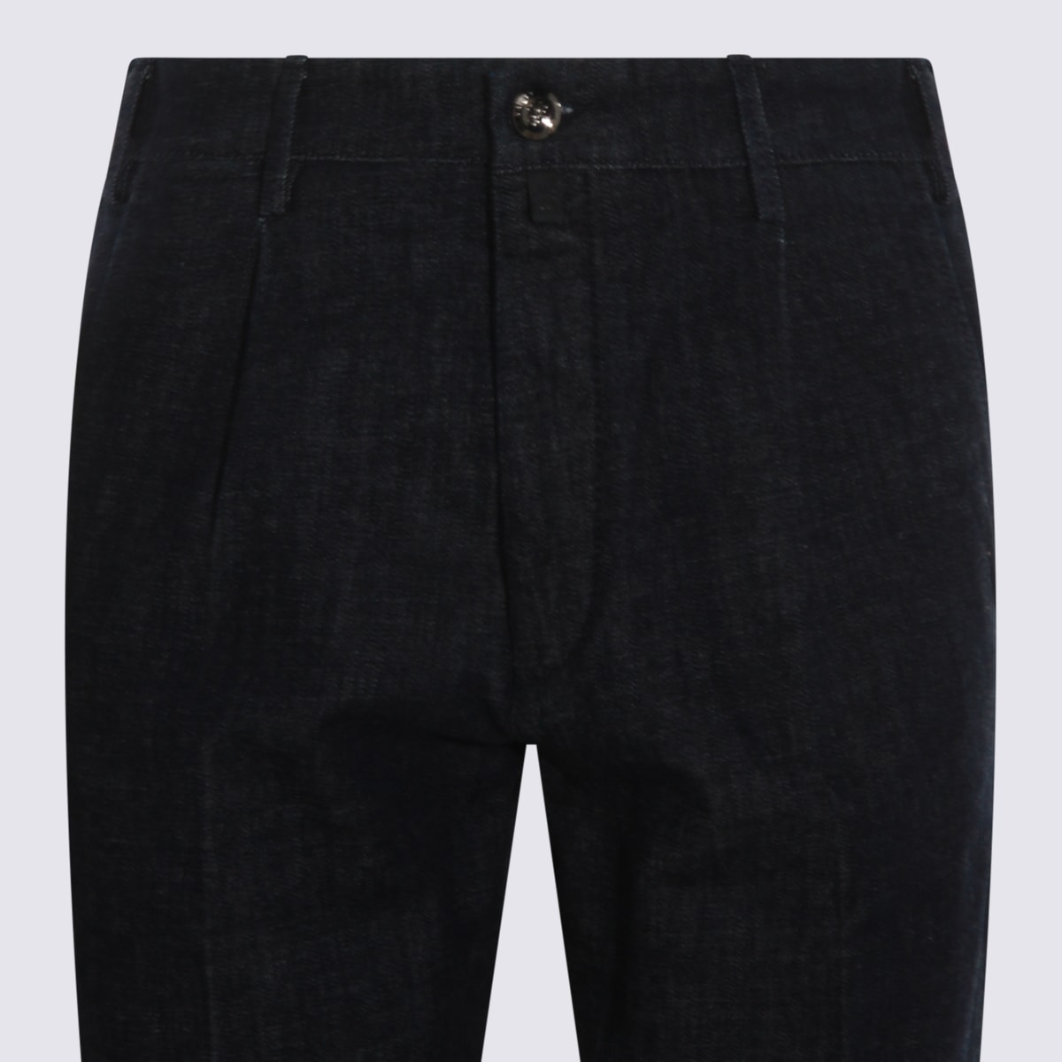 Jacob Cohen Straight Trousers With Cuffed Hem And Pockets In Black