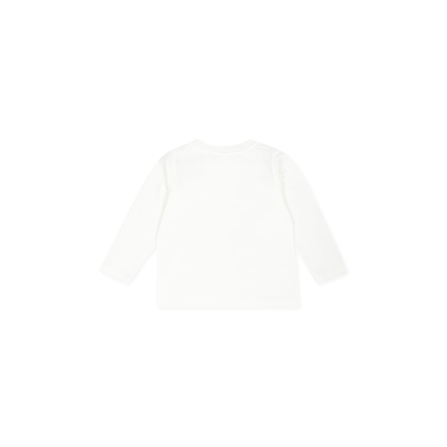 Shop Stella Mccartney White T-shirt For Baby Girl With Flowers And Logo