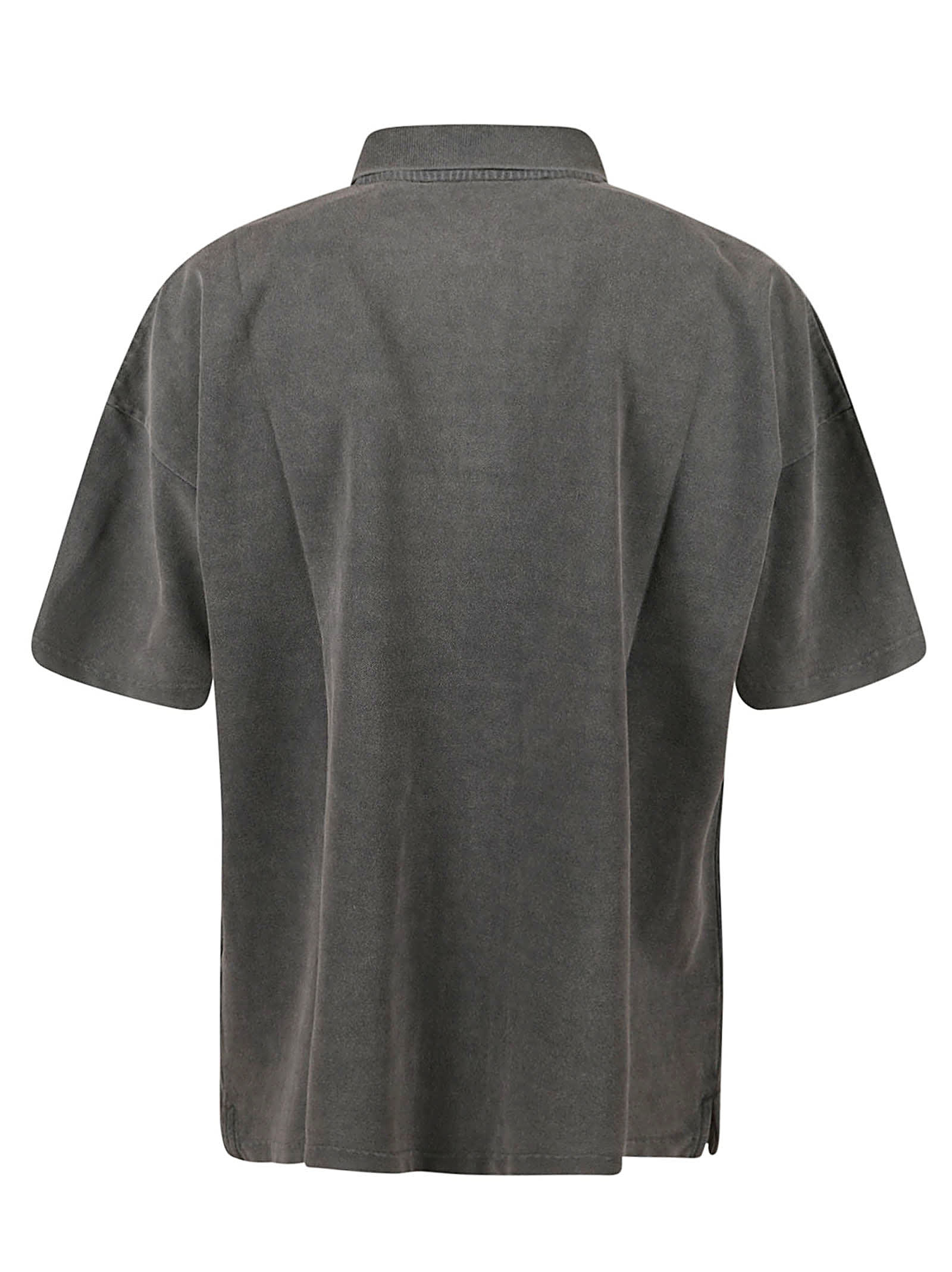 Shop Jw Anderson Anchor Short-sleeved Polo Shirt In Charcoal