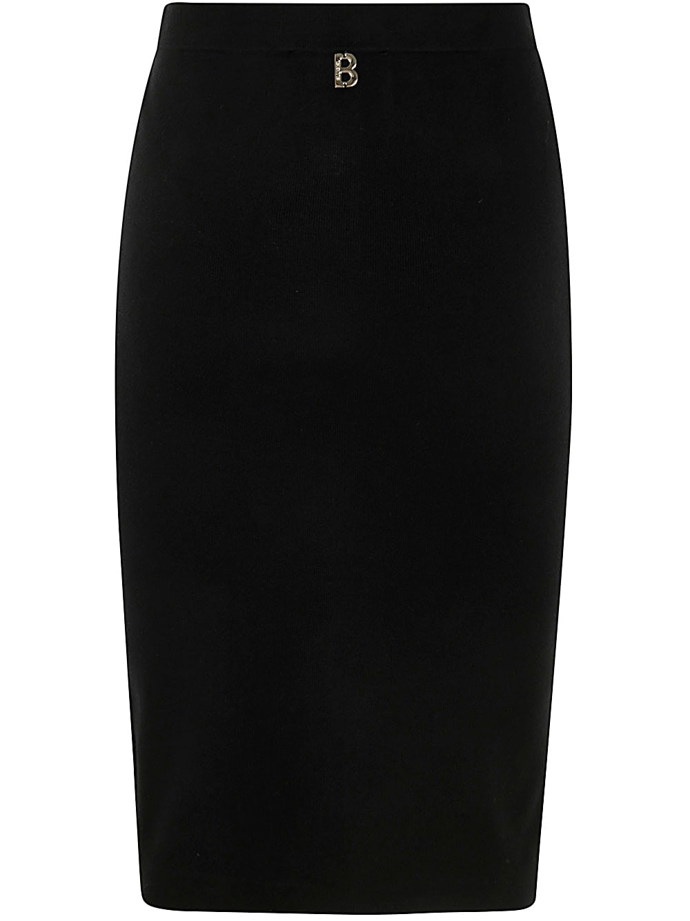 Shop Blugirl Knit Front Bottons Skirt In Black