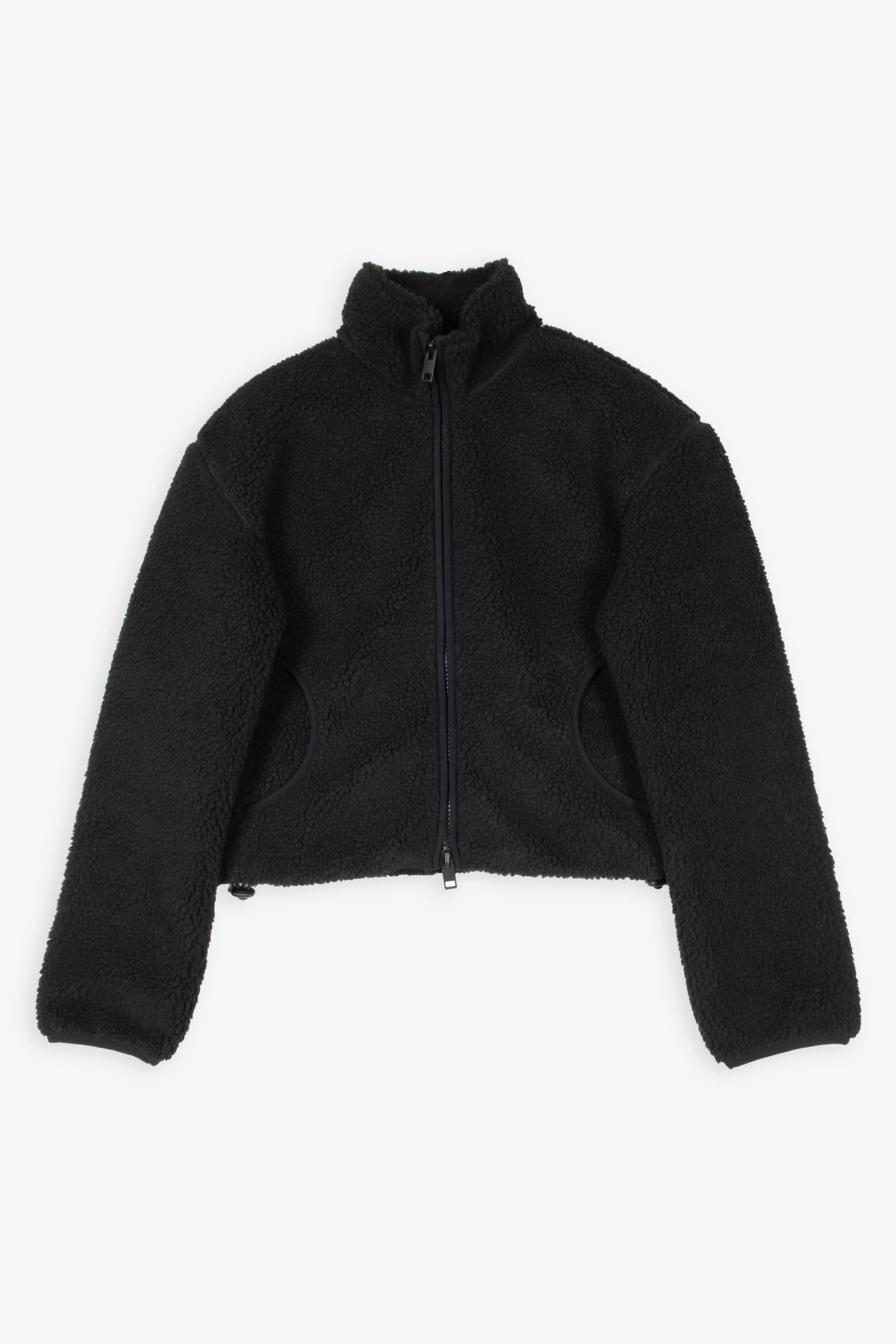 Diesel F-chibi Felpa Black sherpa jacket with Oval D logo - F Chibi