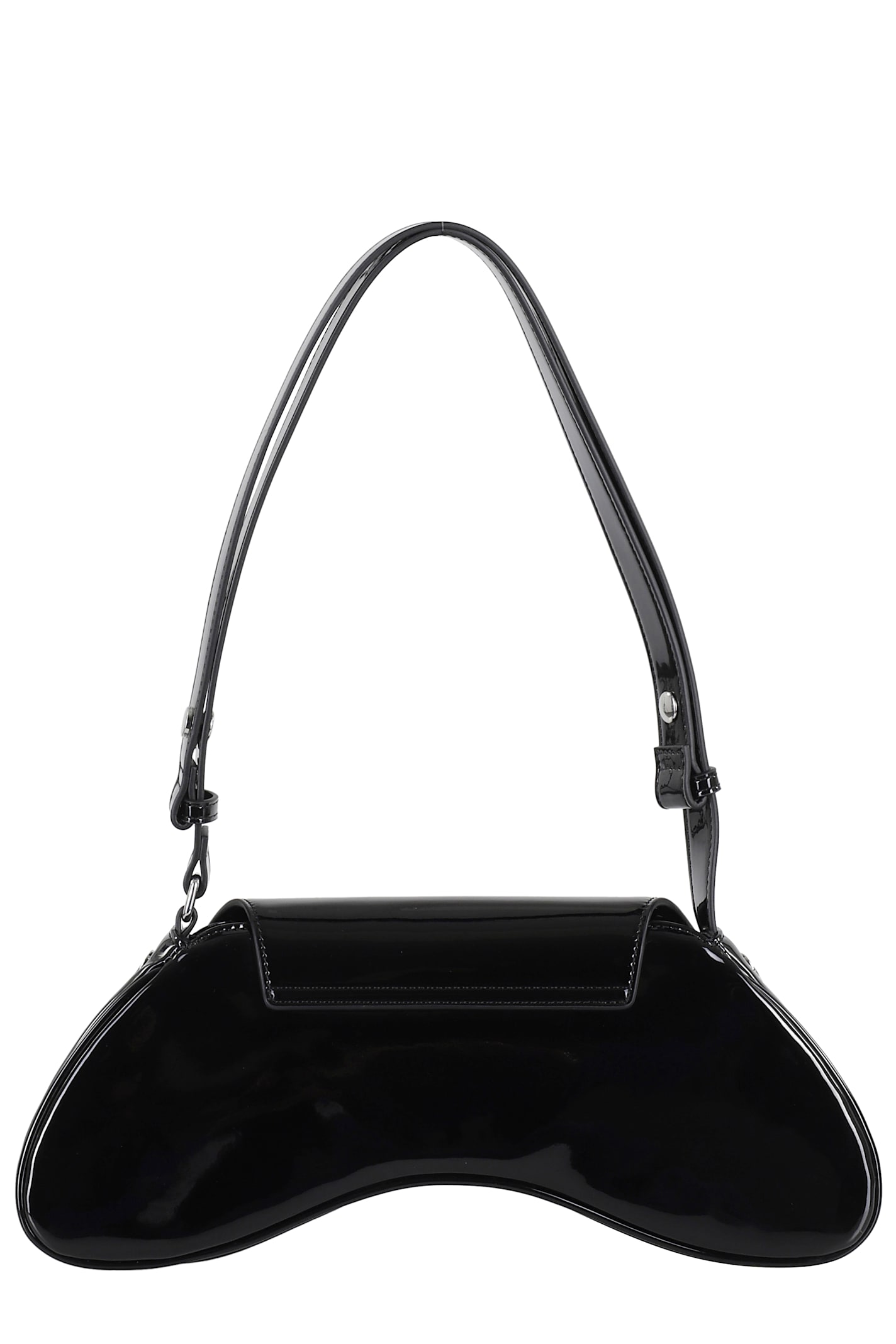 Diesel Play-crossbody Bag In Glossy Pu In Black