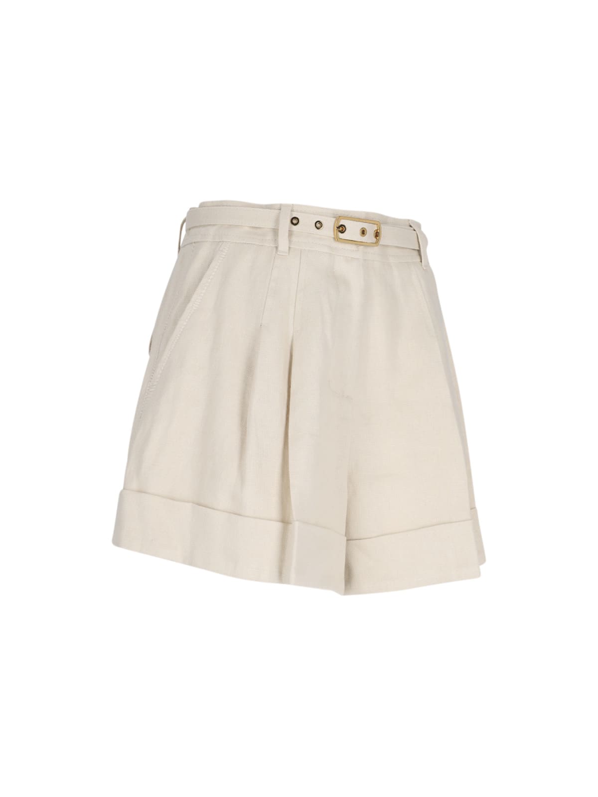 Shop Zimmermann Matchmaker Shorts In Crema