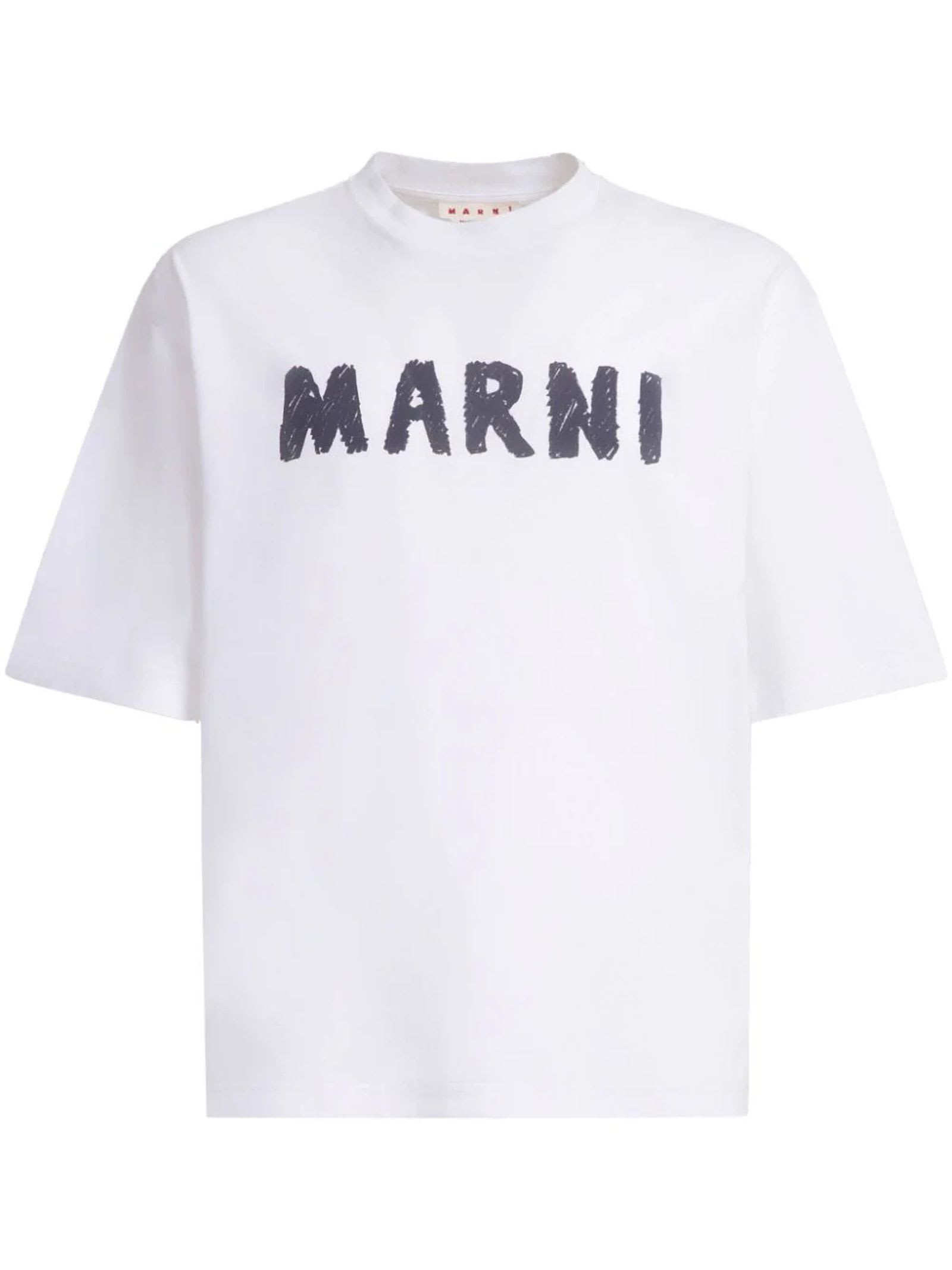 Shop Marni T-shirts And Polos White