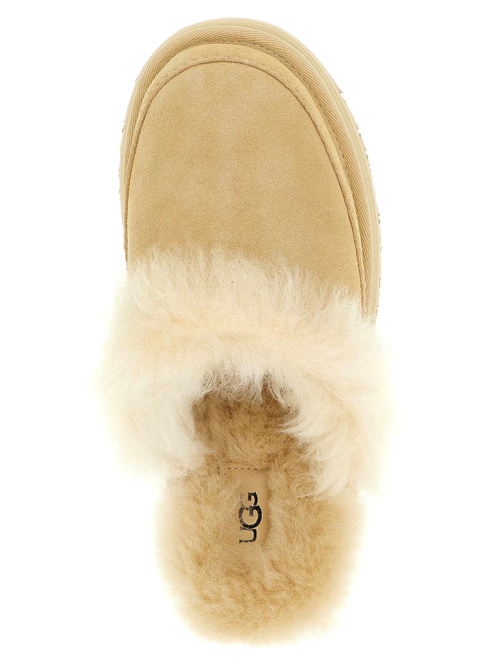 Ugg Disquette Chalet Flat Shoes Beige In Animal Print