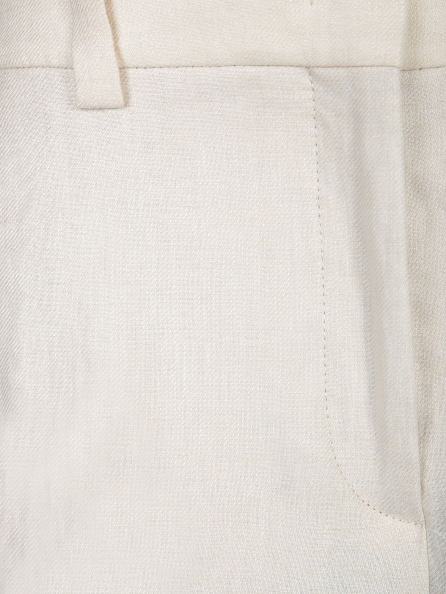 Incotex Tailored White Trousers With Design And Functionality In White