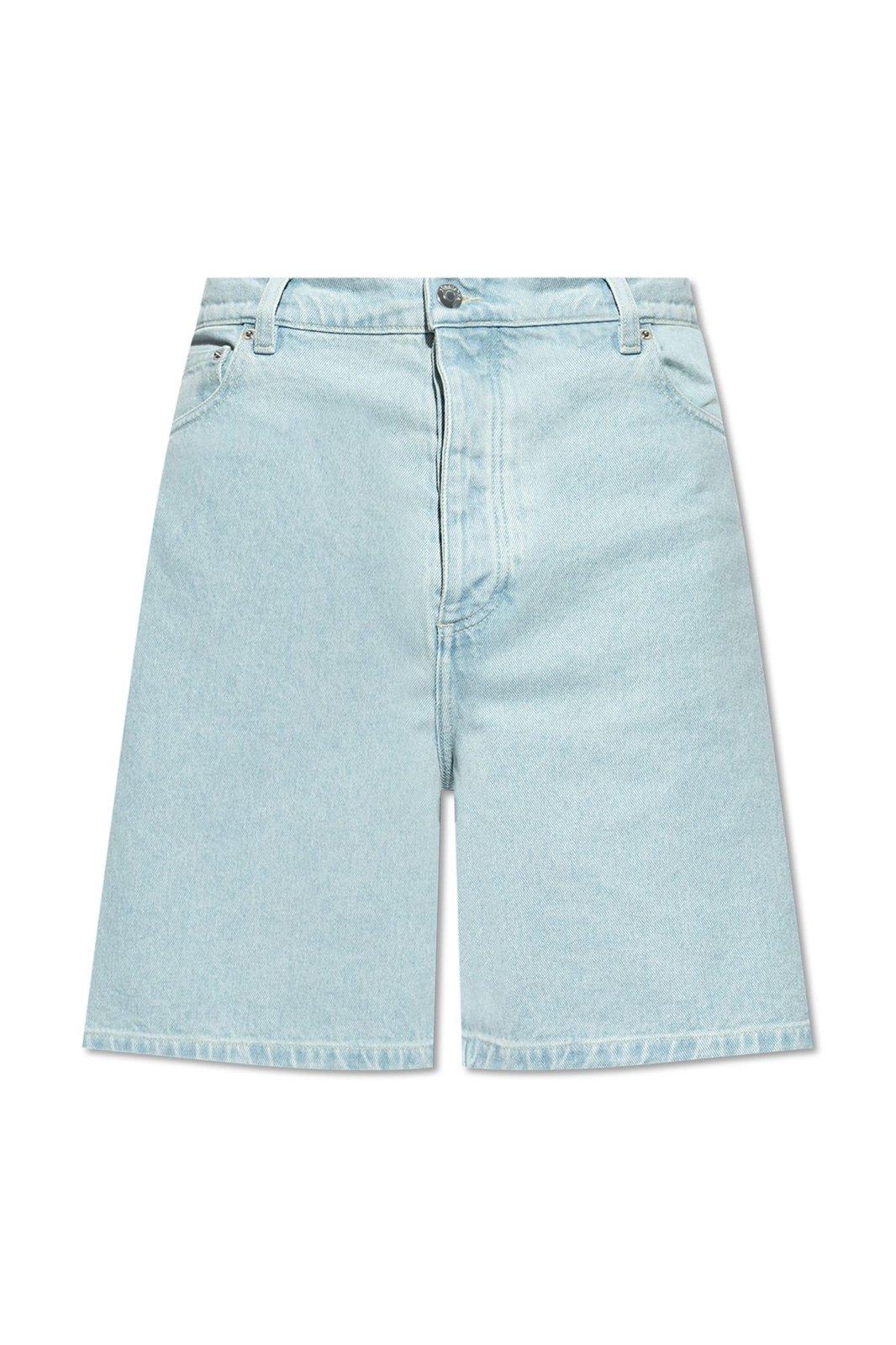 Shop Nanushka Novan Denim Shorts In Gnawed Blue