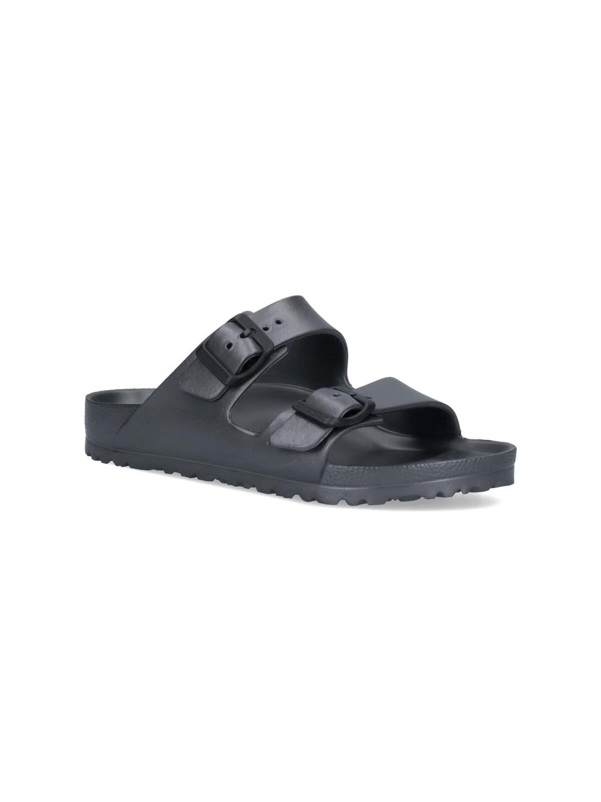 Shop Birkenstock Arizona Sandals In Metallic