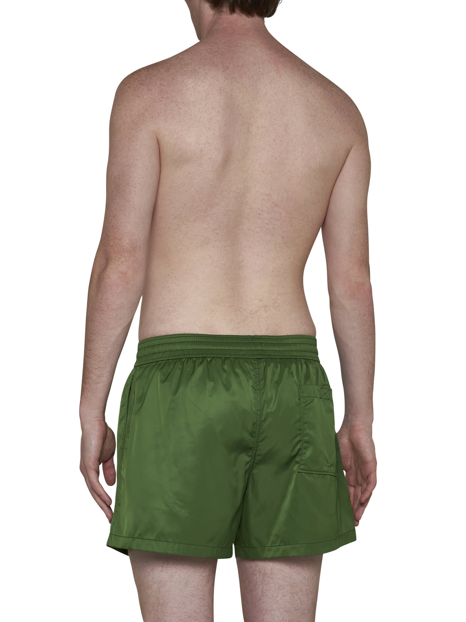 Shop Off-white Swimming Trunks In Willow Bough White