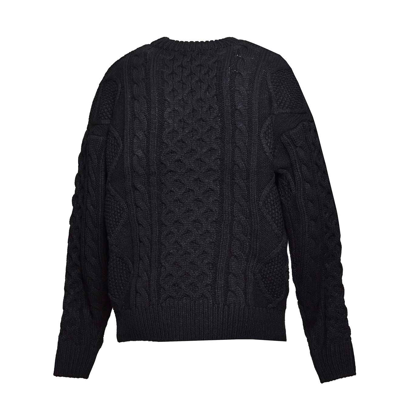 Shop Gcds Logo Braids Knitted Jumper In Nero