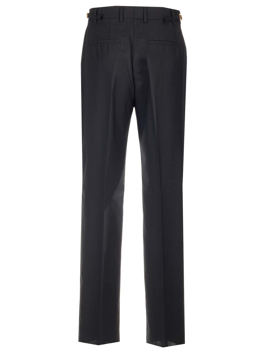 Shop Versace Tailored Wool Trousers In Nero