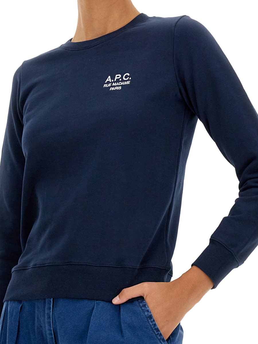 Shop Apc Skyye Sweatshirt In Blue