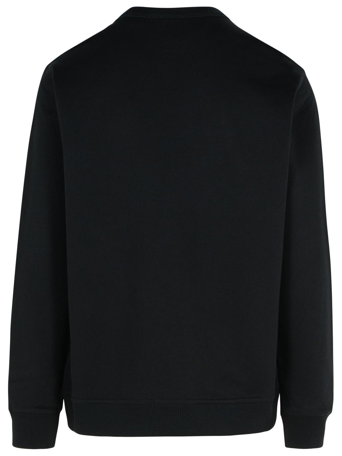 Shop Burberry Burlow Black Cotton Sweatshirt