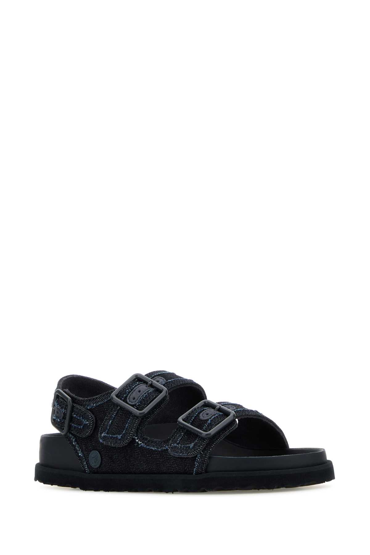 Shop Birkenstock Dark Blue Denim Eternal Sunshine Milano Sandals In Darkwashdenim