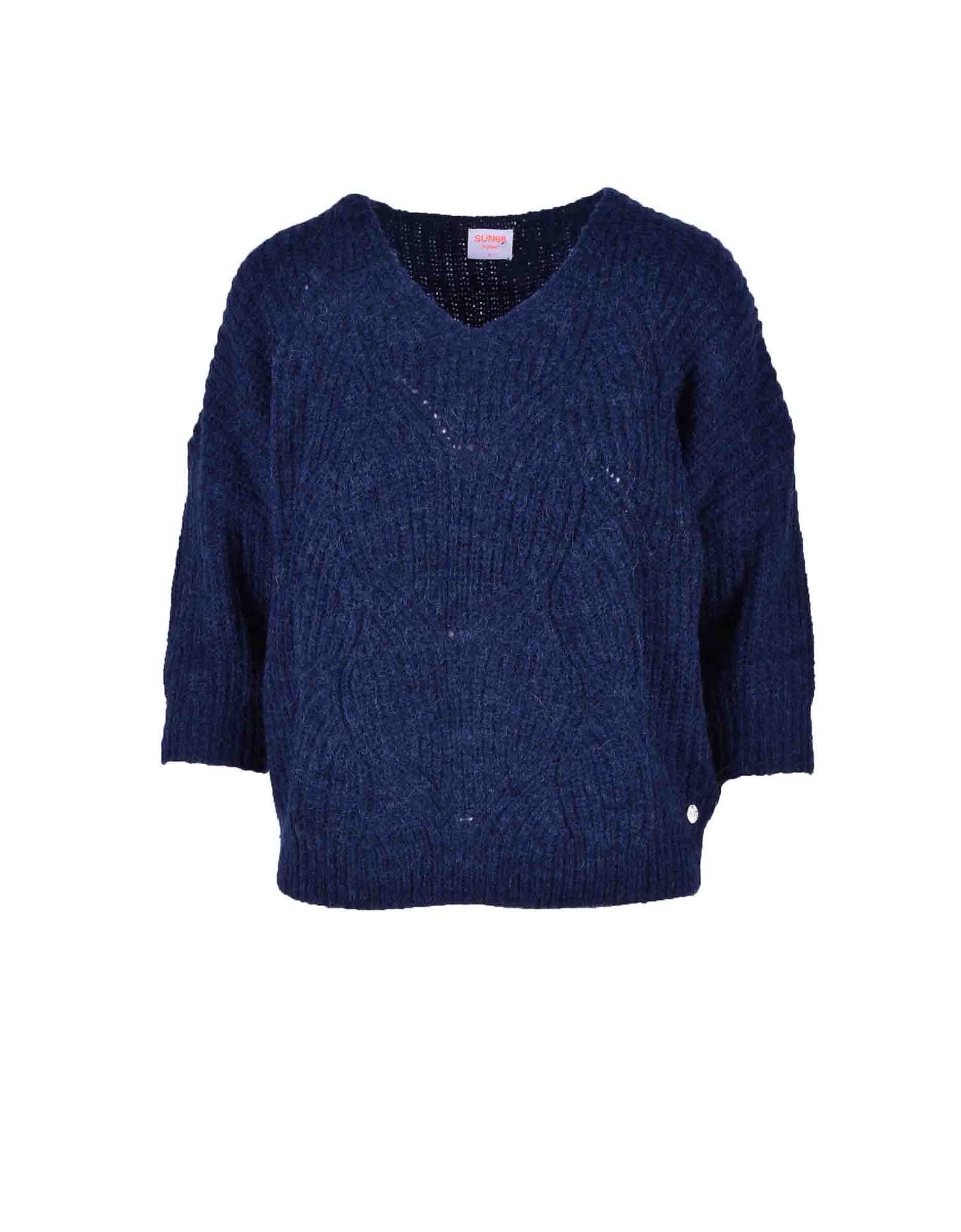 Sun 68 Womens Blue Sweater