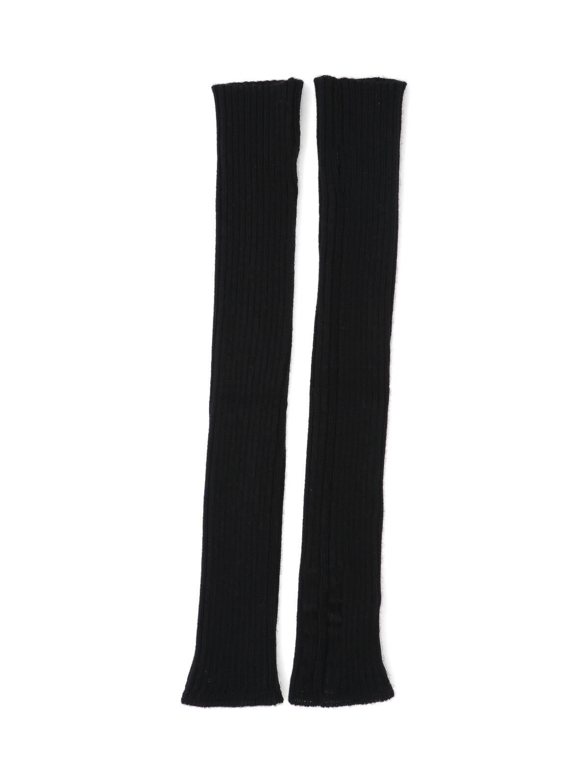 Rick Owens Knit Gloves With Button Detail And Ribbed Texture In Black