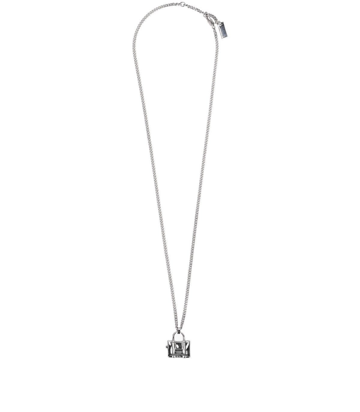 Marc Jacobs The Tote Bag Necklace In Argento
