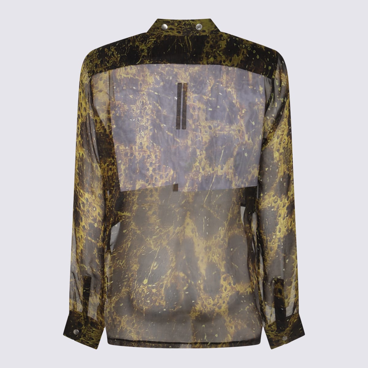 Rick Owens Sheer Fabric Long Sleeves Shirt With Pocket