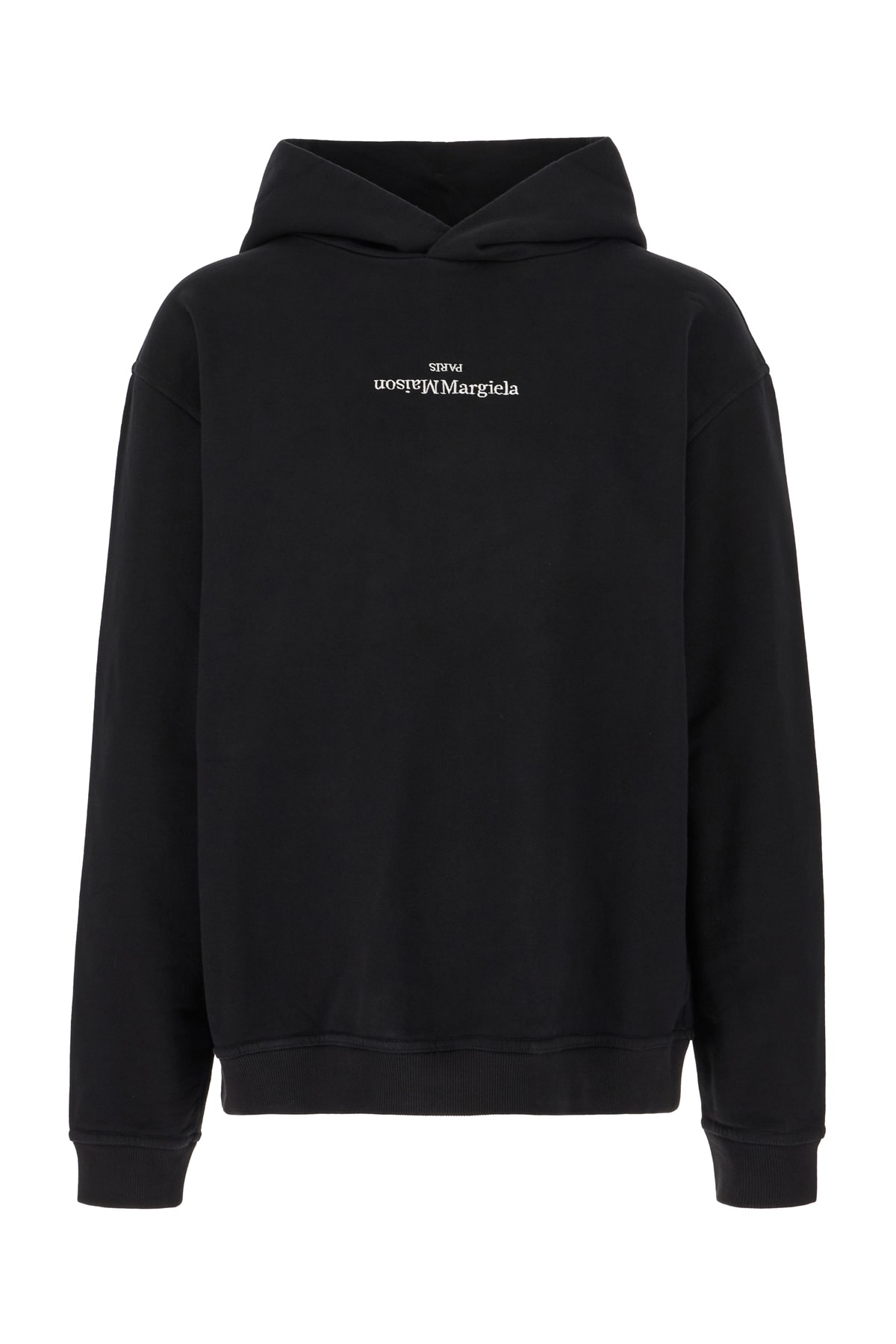 Shop Maison Margiela Black Cotton Oversize Sweatshirt