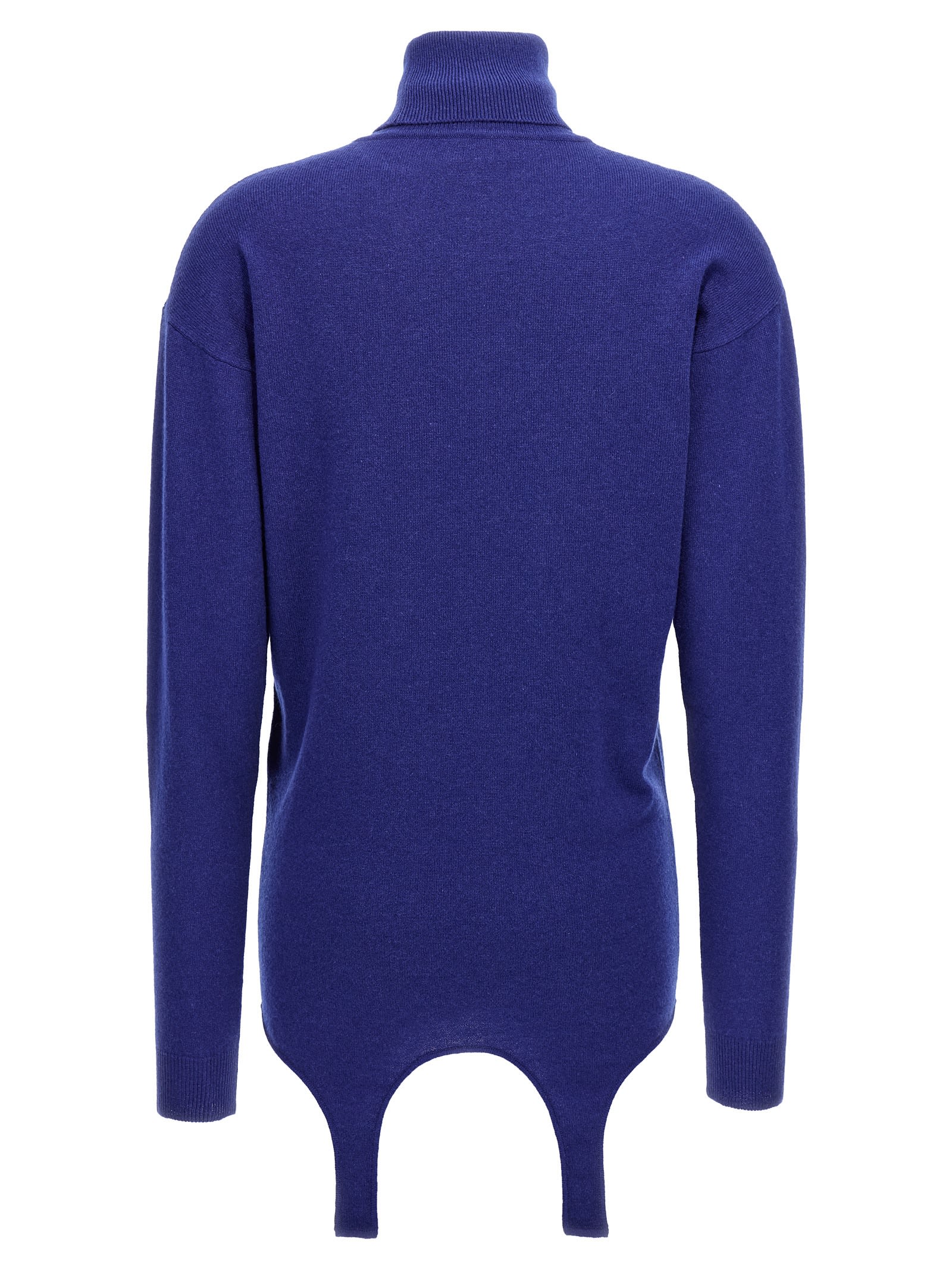 Shop Saint Laurent Garter Sweater In Blue