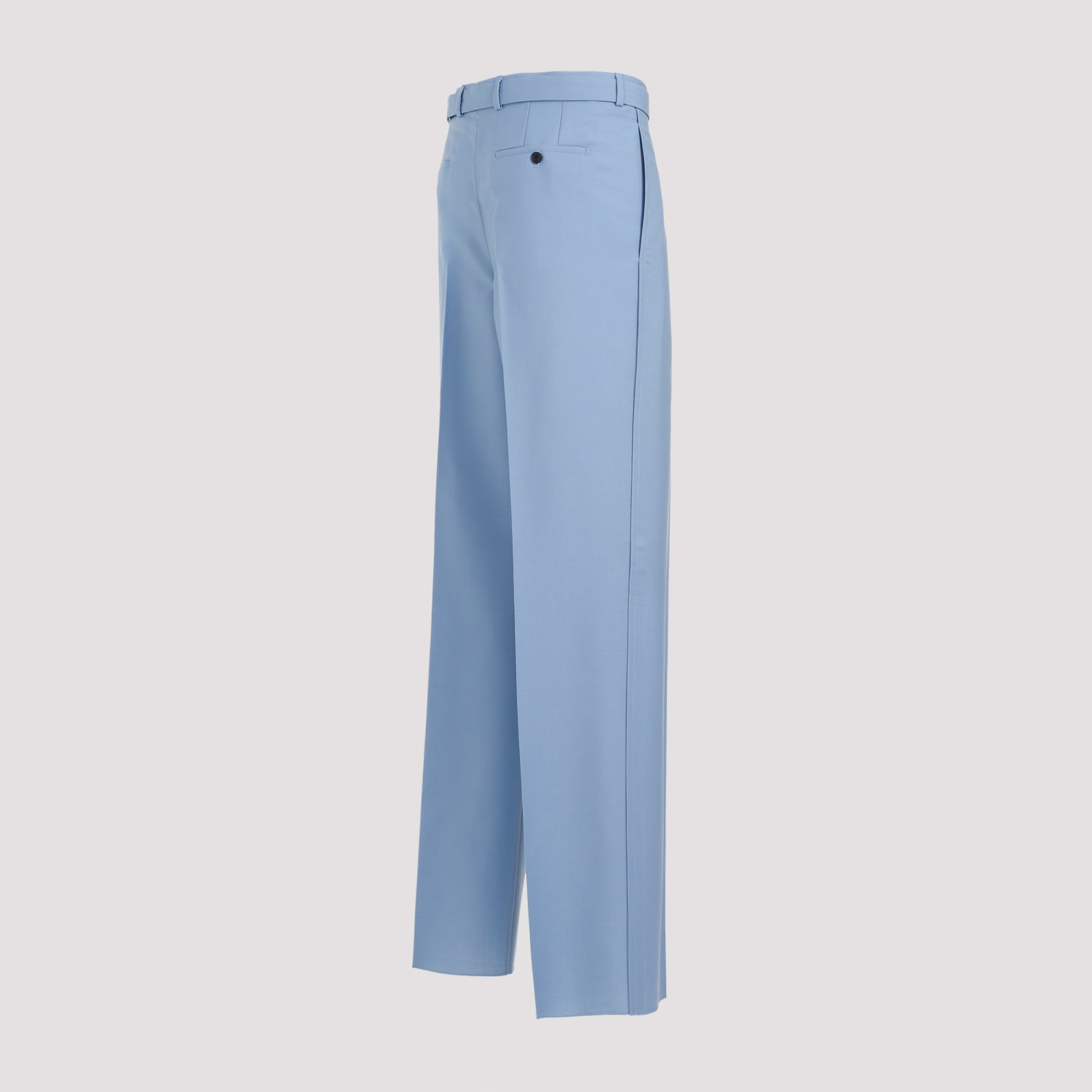 Shop Lanvin Wide Leg Trousers In Fog