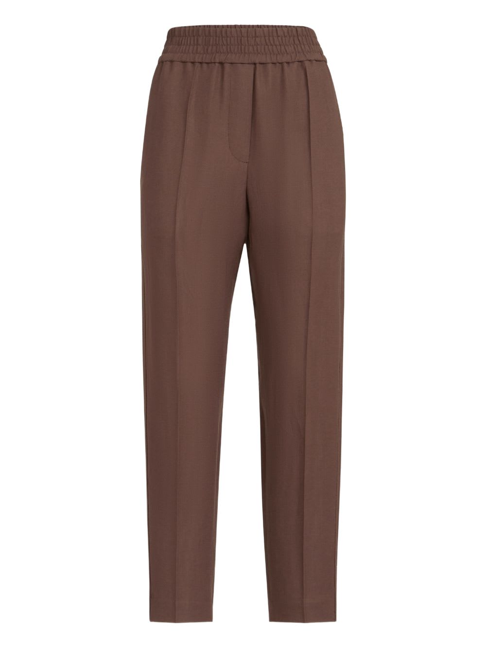 Brunello Cucinelli Chocolate Viscose Blend Pant