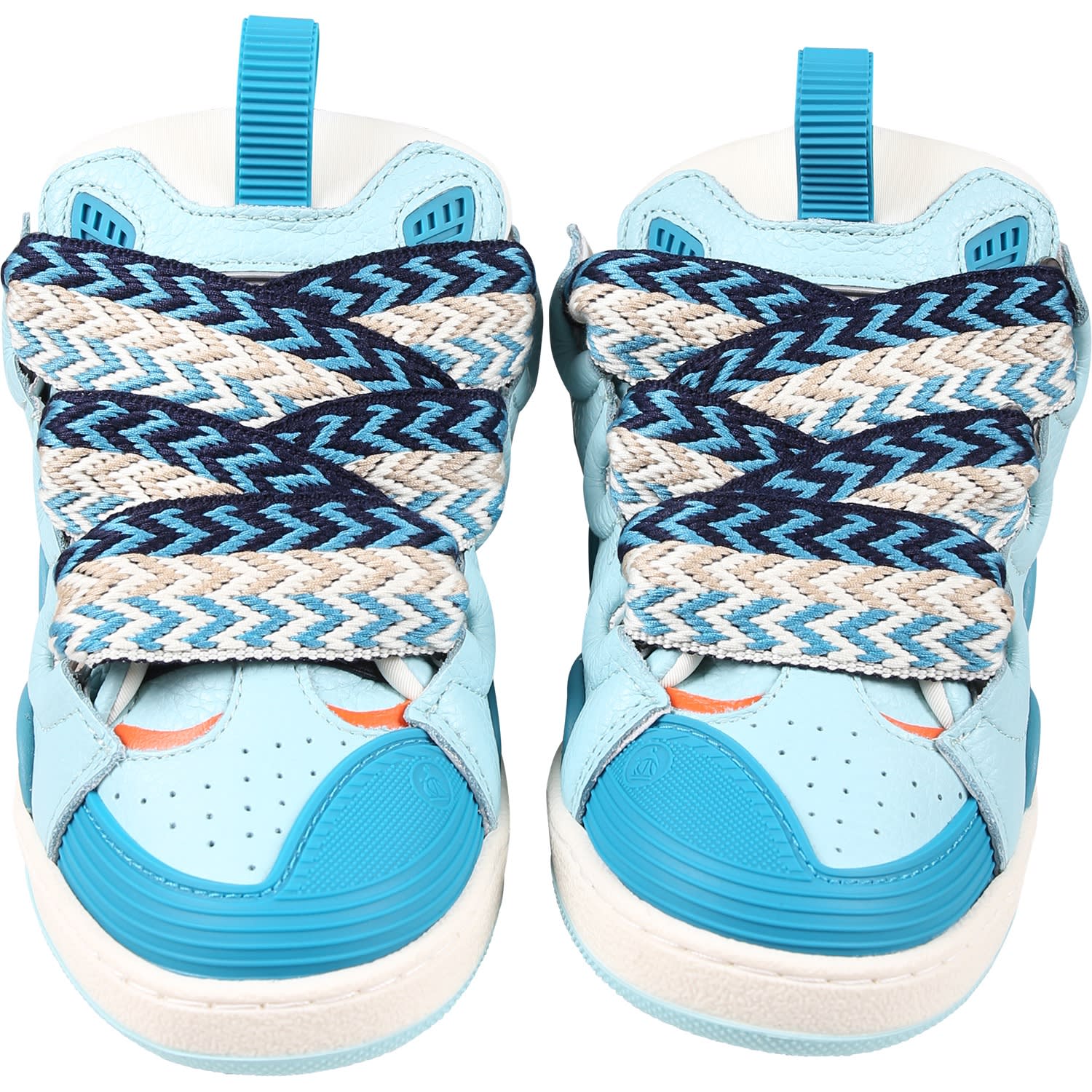 Shop Lanvin Light Blue Sneakers For Boy