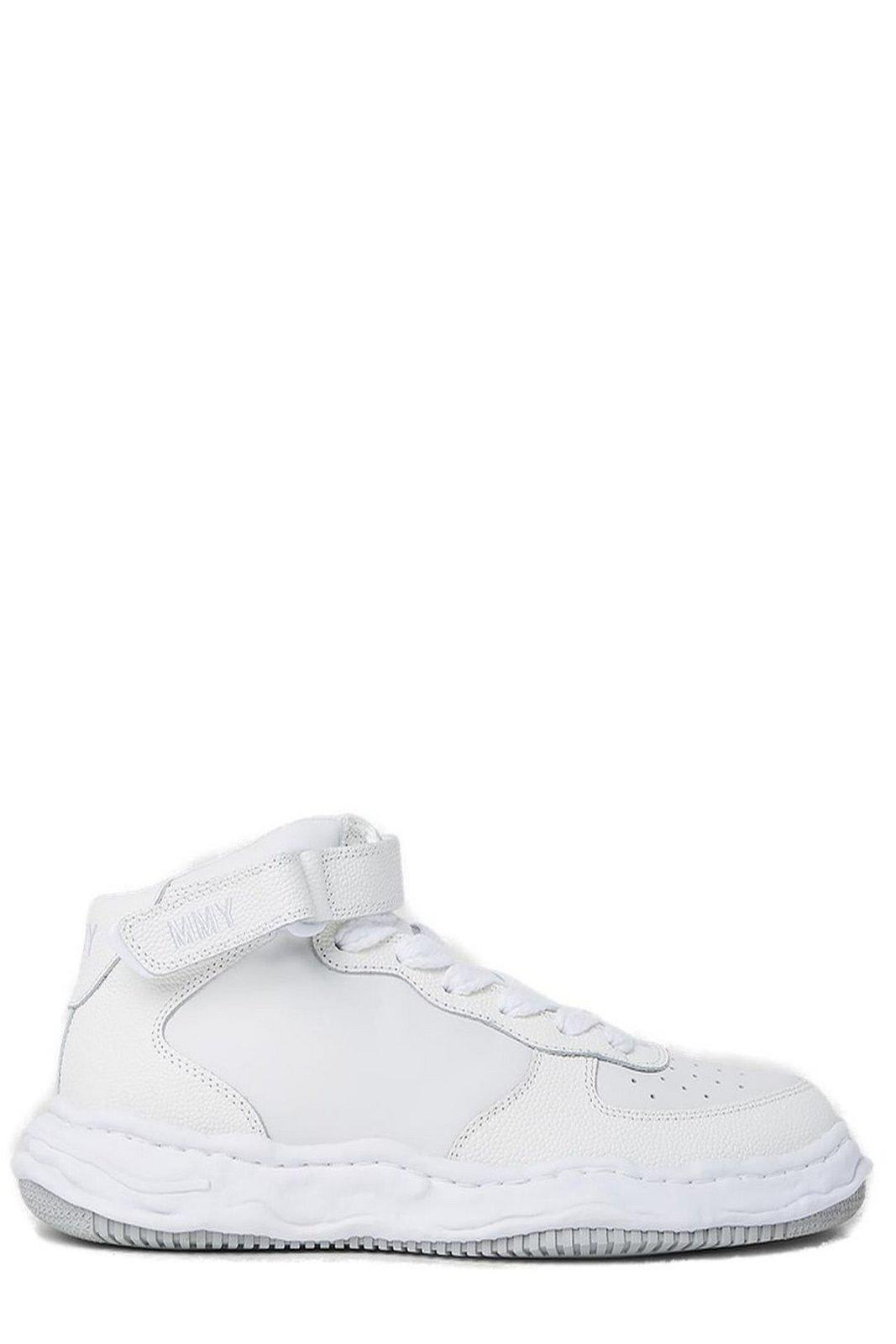 Miharayasuhiro Perforated Detailed High Top Sneakers In White