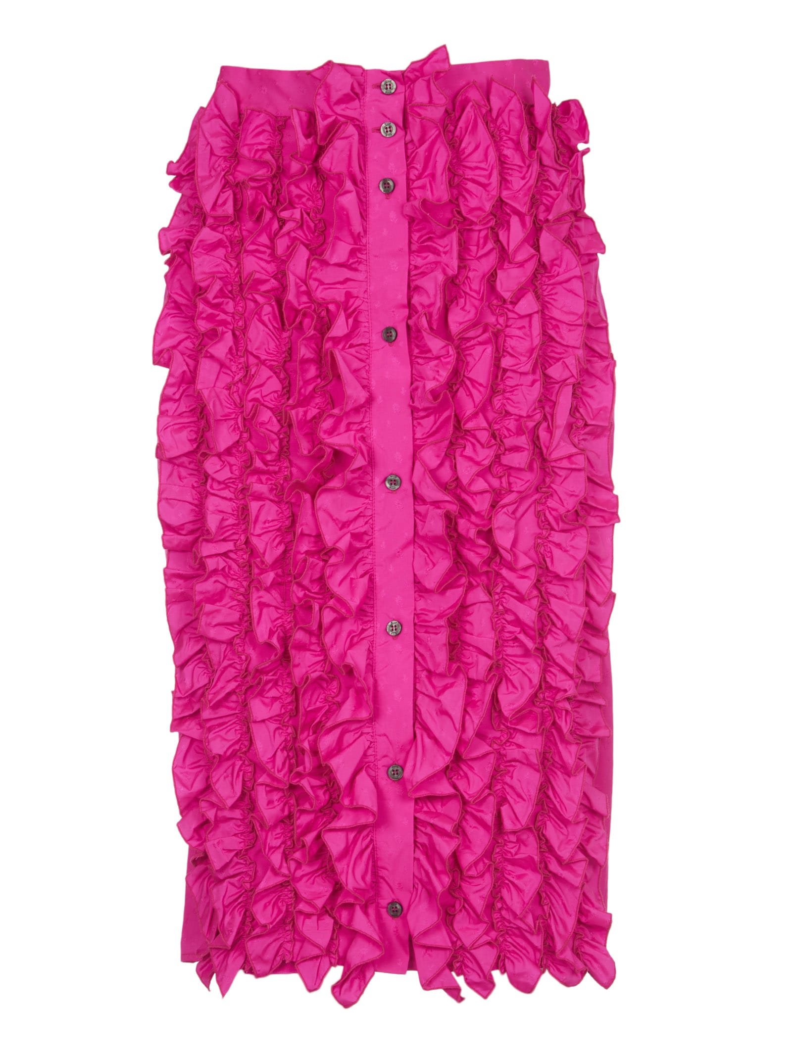 MSGM Fuchsia Longuette Skirt