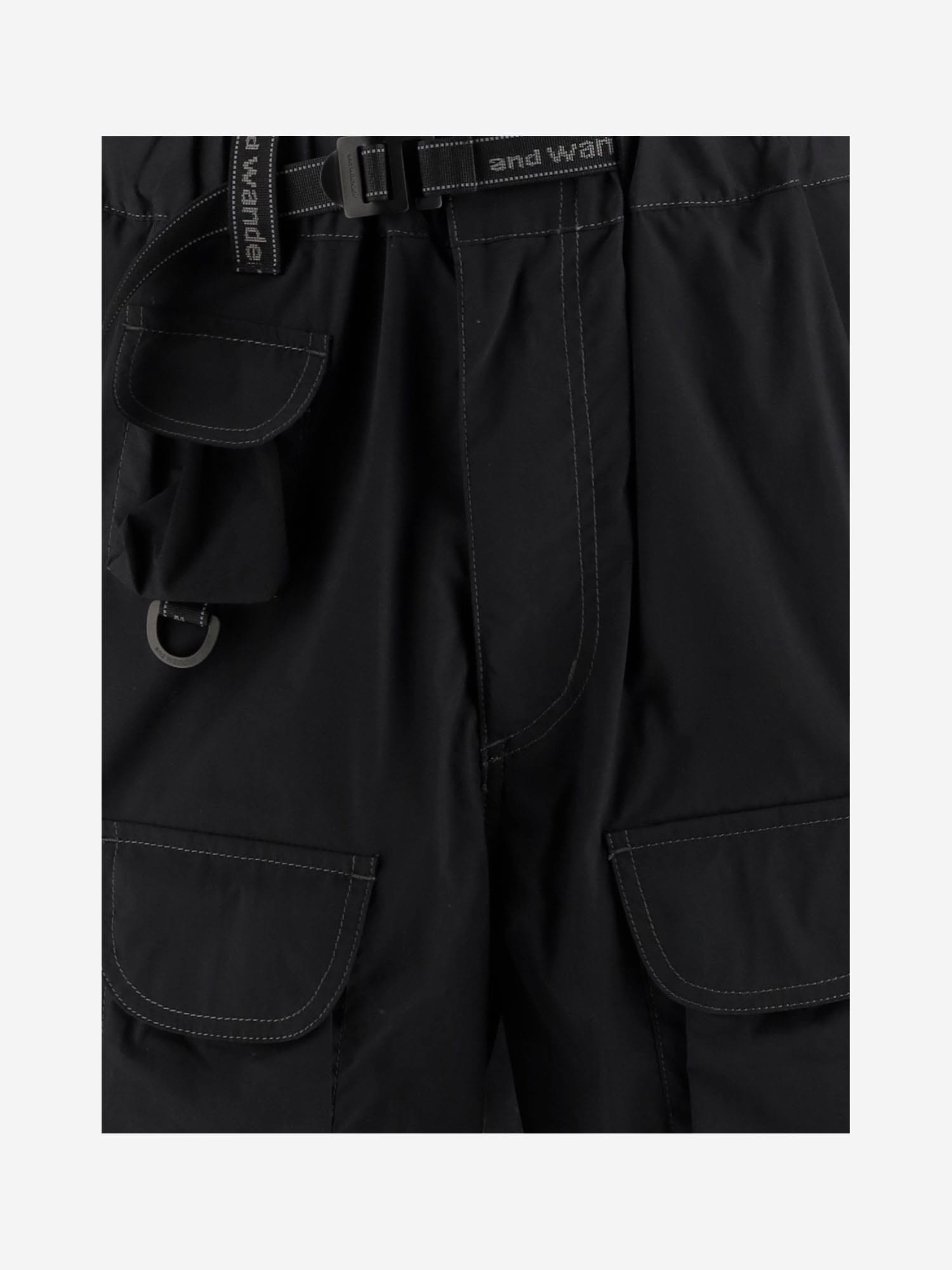 And Wander Cargo Short Pants With Side Pockets In Black