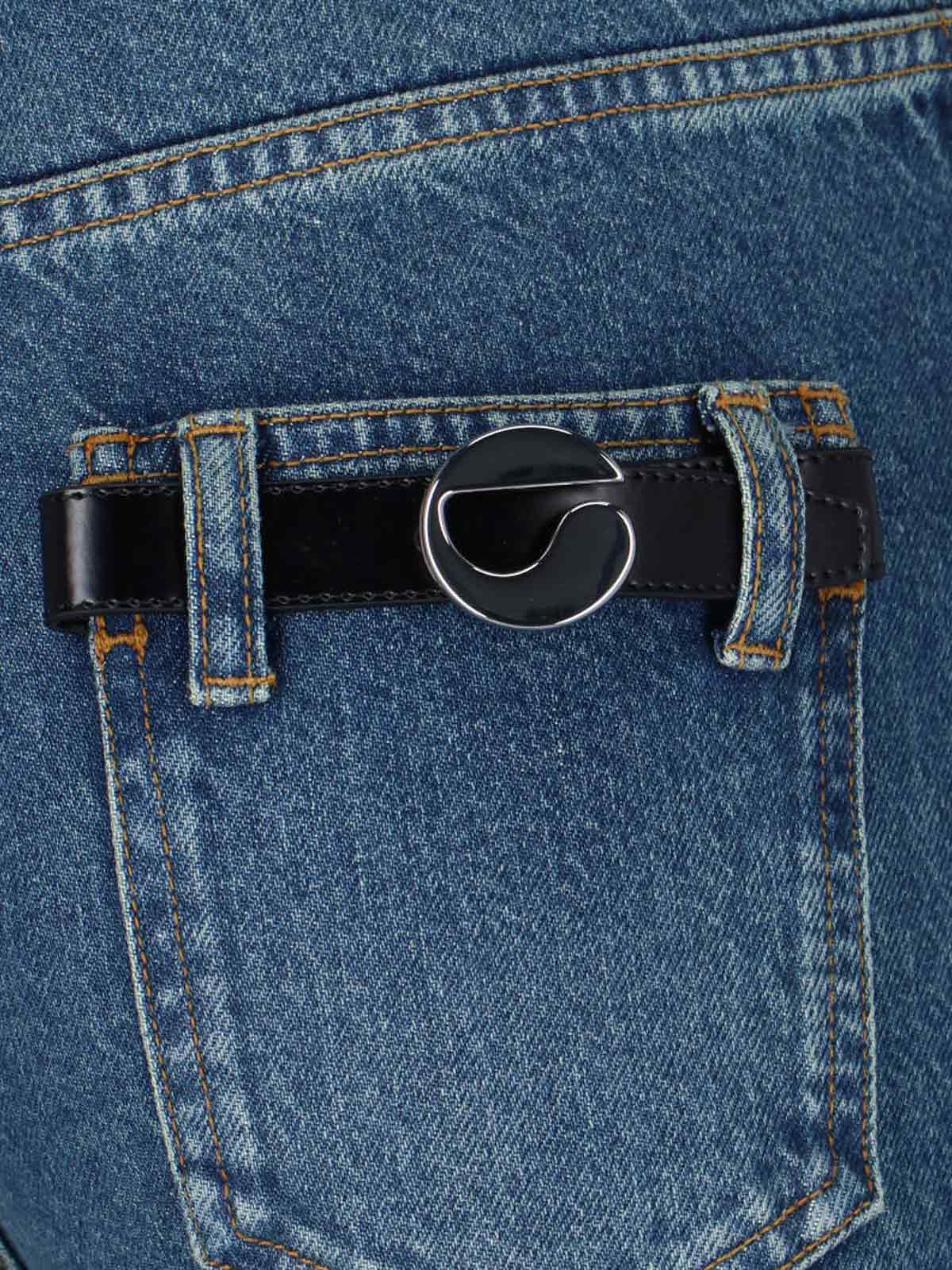 Coperni Strap Jeans In Blue