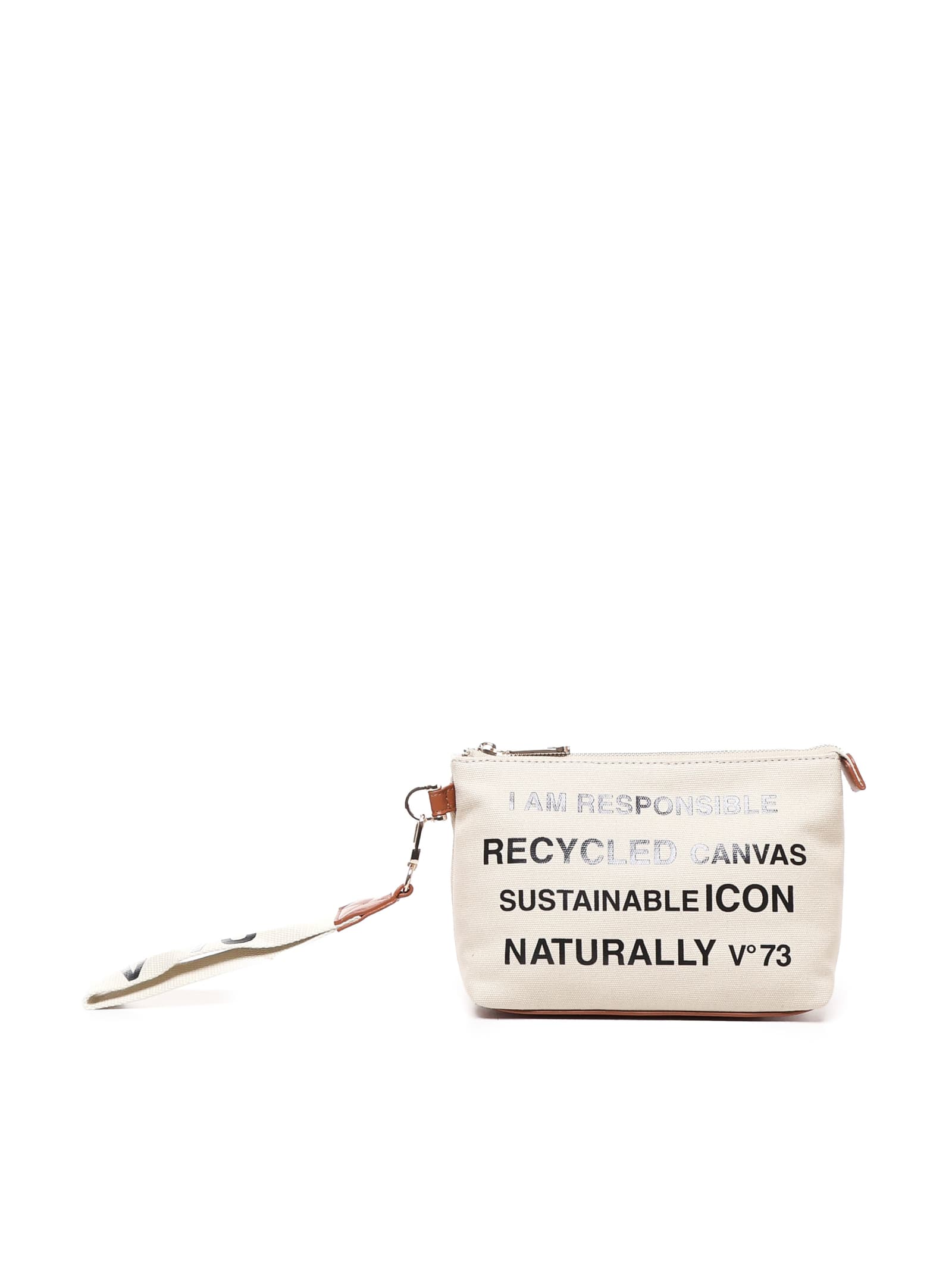 V73 Resposability Clutch Bag In Brown