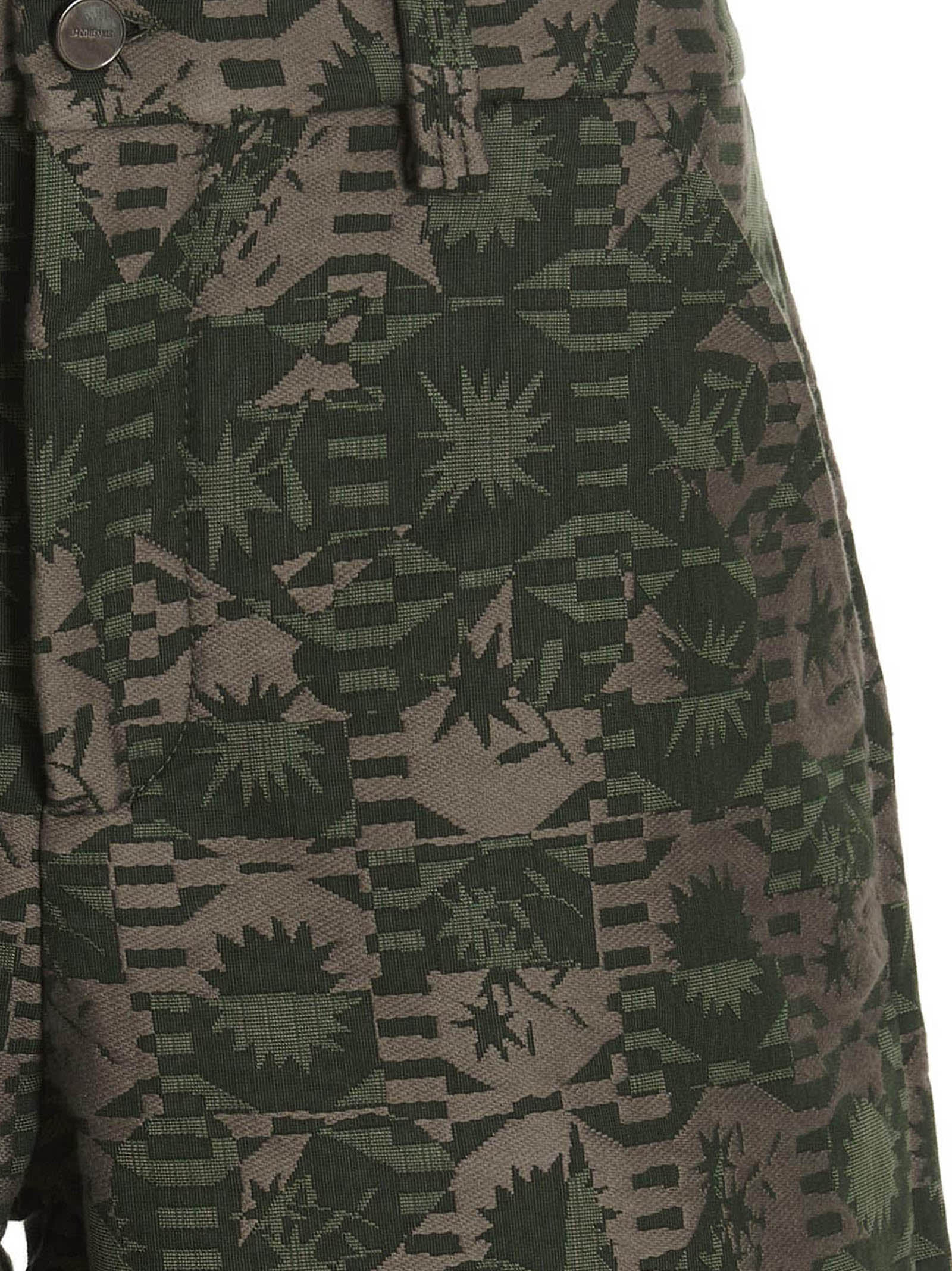 Jacquemus abstract-embroidery bermuda shorts - Green
