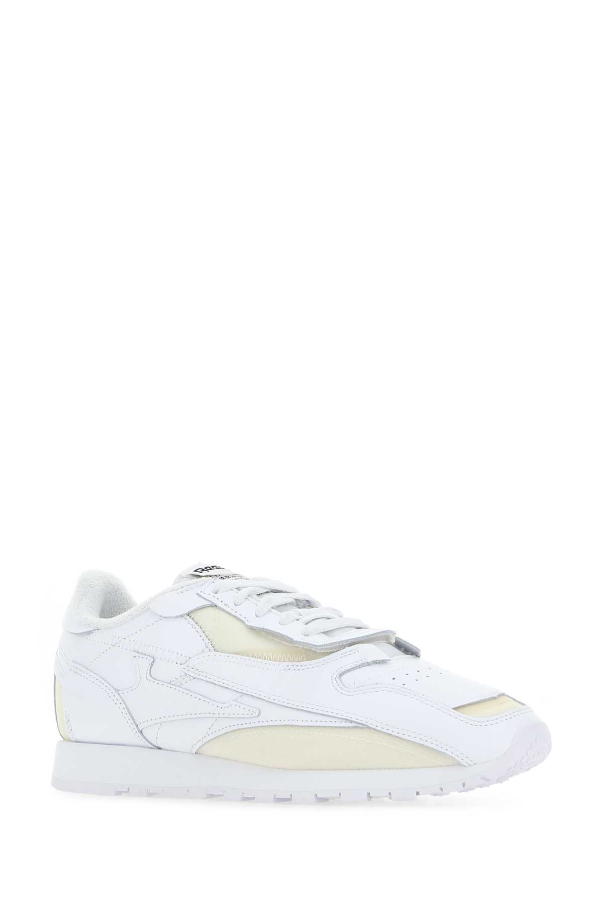 Reebok White Leather And Fabric Project 0 Cl Memory Of V2 Sneakers In T1003
