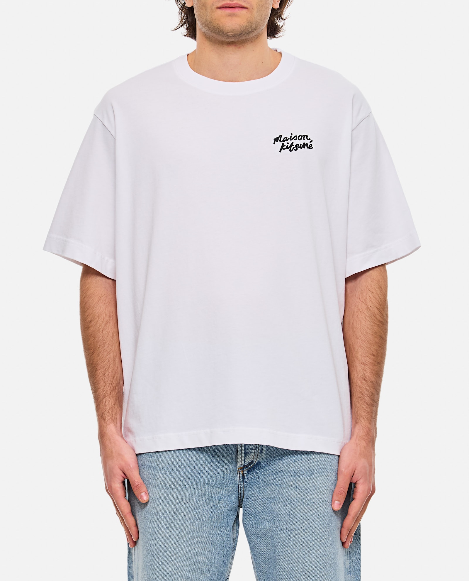 Maison Kitsuné Maison Kitsune Handwriting Embroidery Oversize Tee